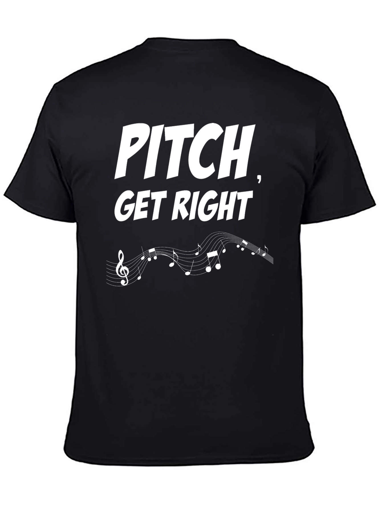 Pitch Get Right Music Notes Graphic T-Shirt