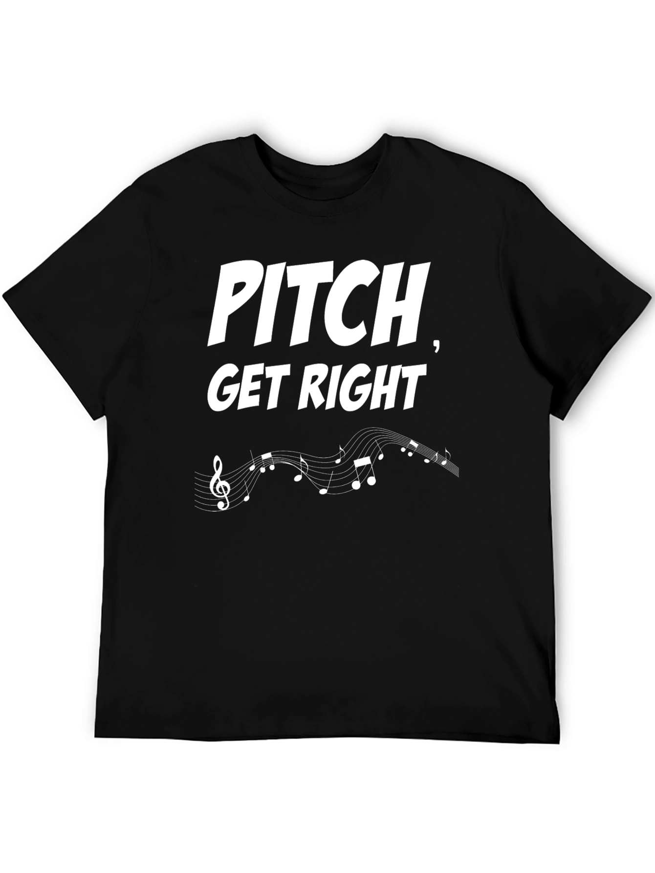 Pitch Get Right Music Notes Graphic T-Shirt