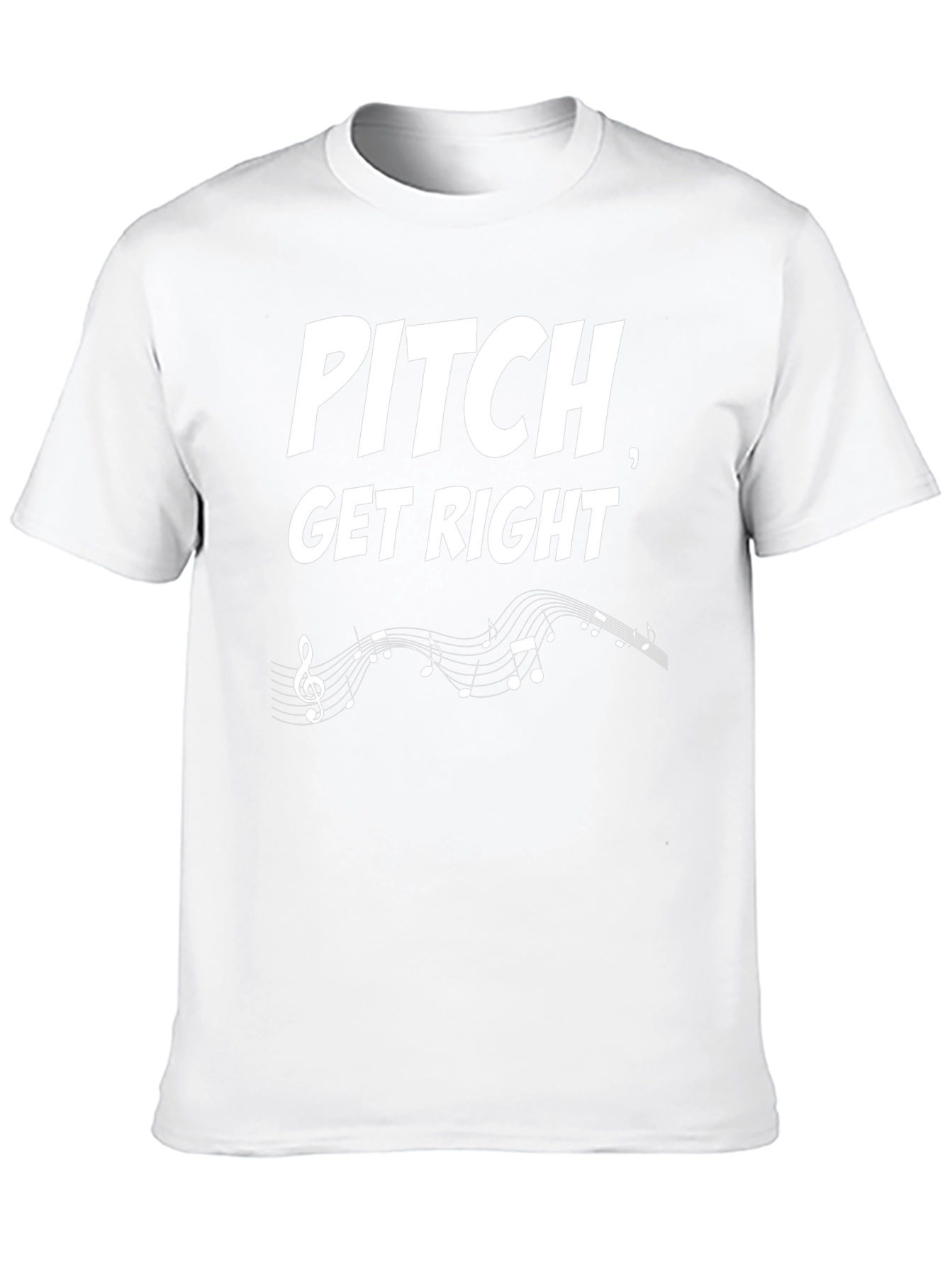 Pitch Get Right Music Notes Graphic T-Shirt