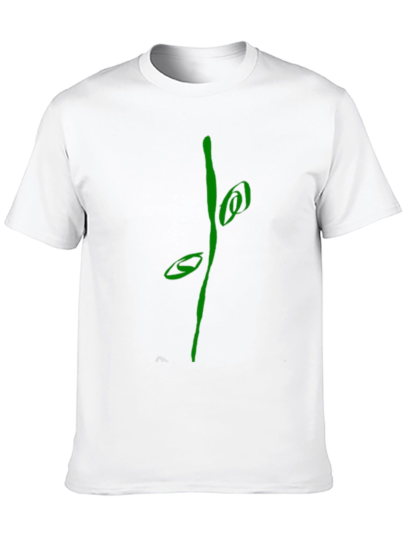Abstract Green Graphic Black T-Shirt