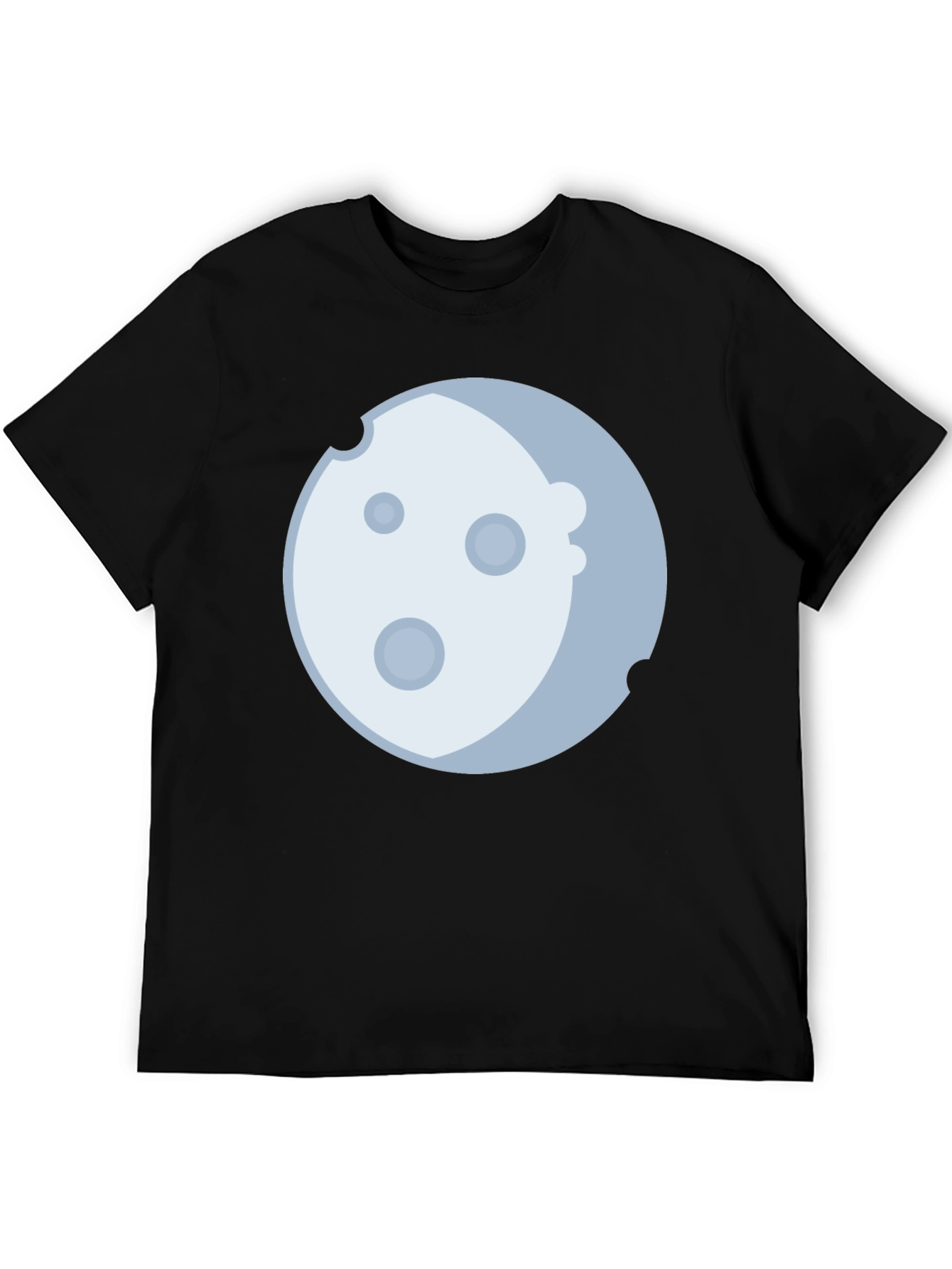 Lunar Graphic Tee - Black Cotton Blend Moon Design