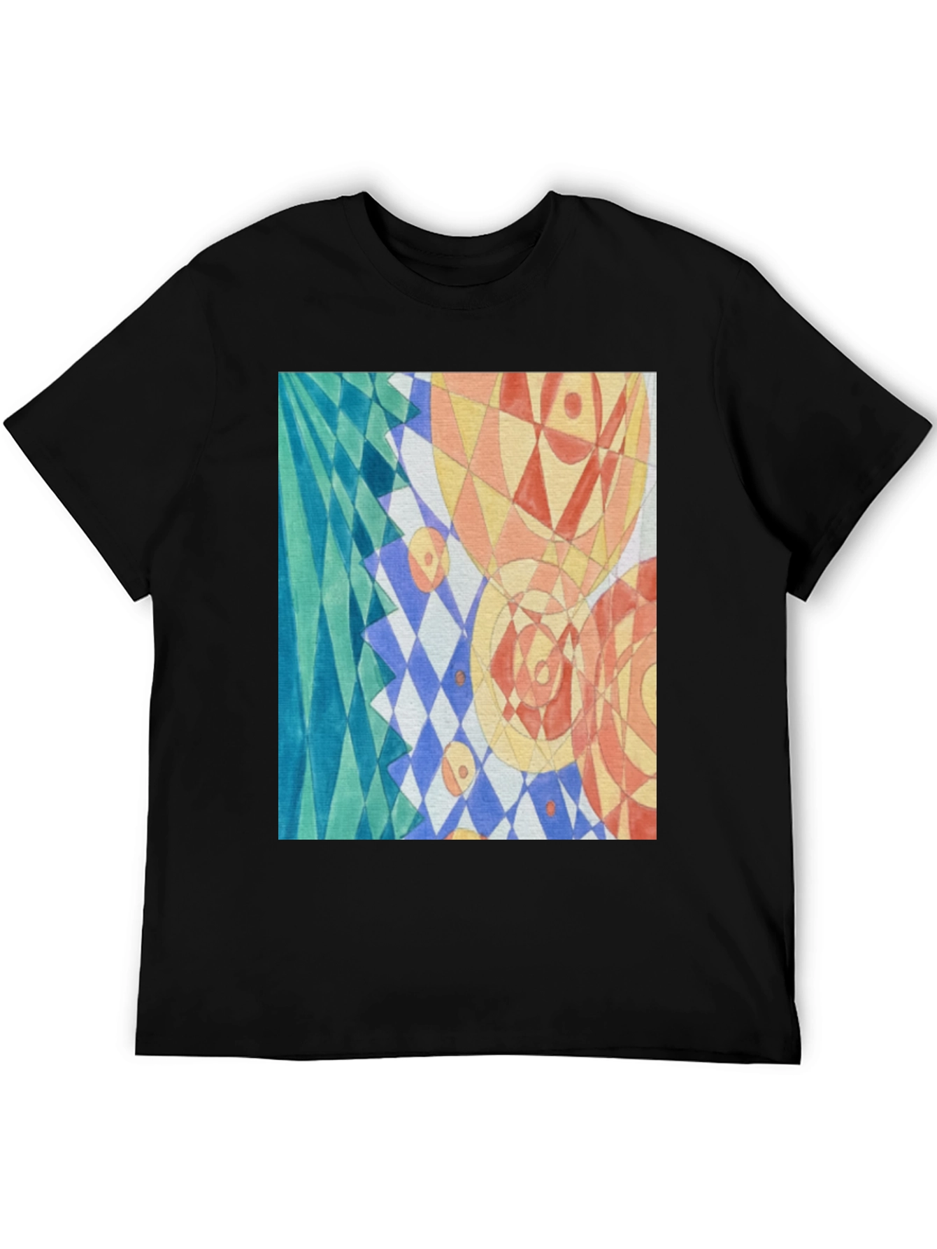 Abstract Art Black T-Shirt Unique Graphic Tee