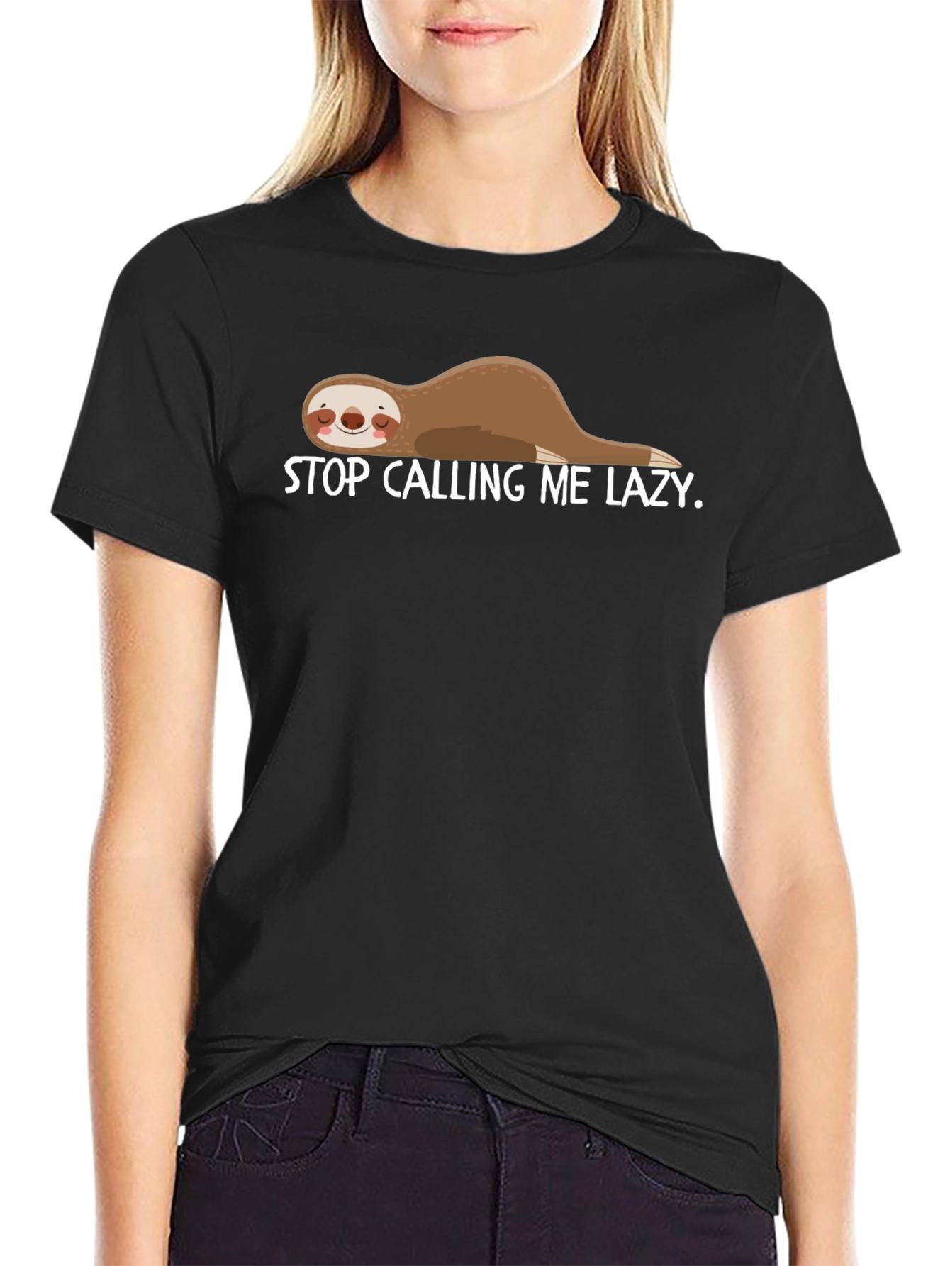 Lazy Sloth Graphic T-Shirt - Funny Casual Tee