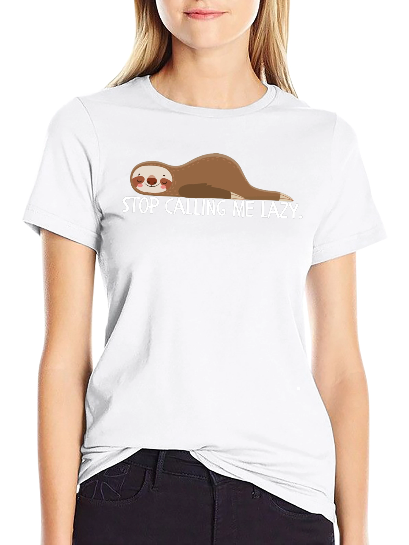 Lazy Sloth Graphic T-Shirt - Funny Casual Tee