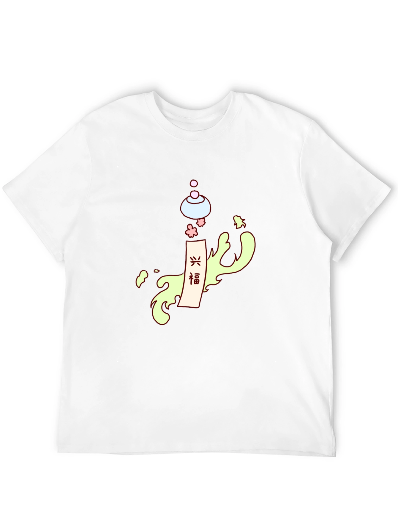 Black T-Shirt with Japanese Design