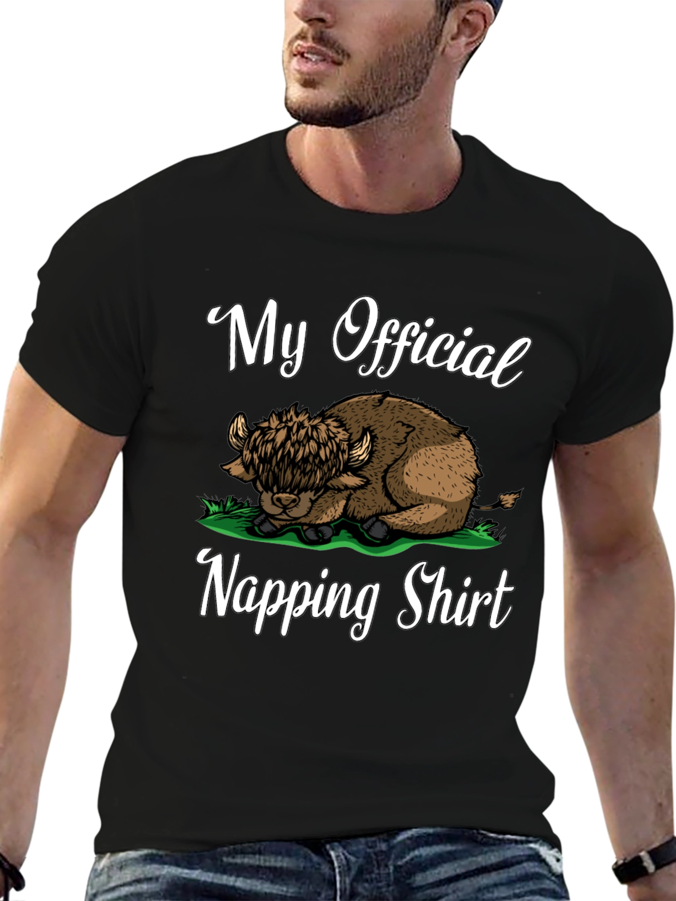 My Official Napping Shirt - Highland Cow Tee
