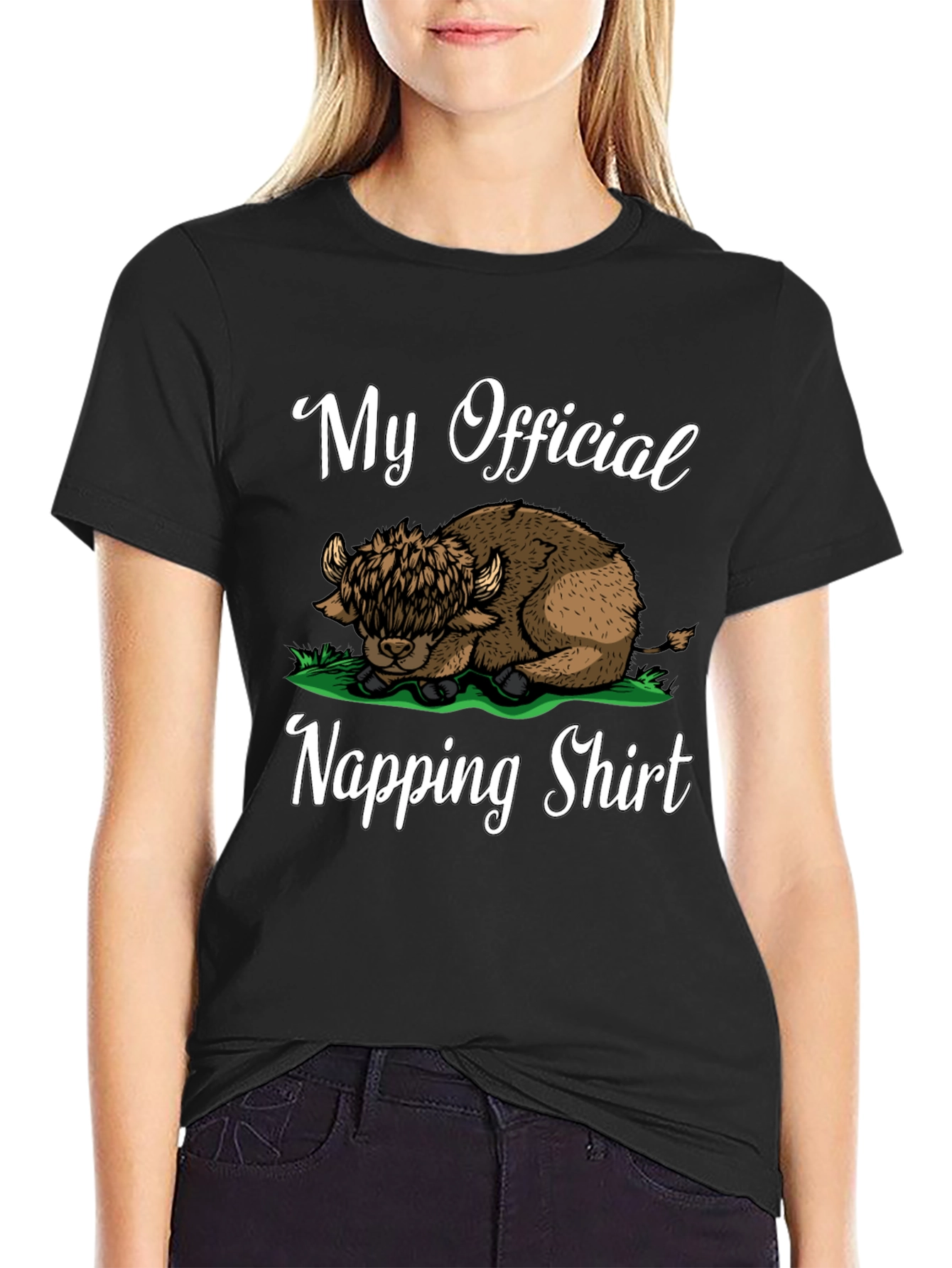 My Official Napping Shirt - Highland Cow Tee