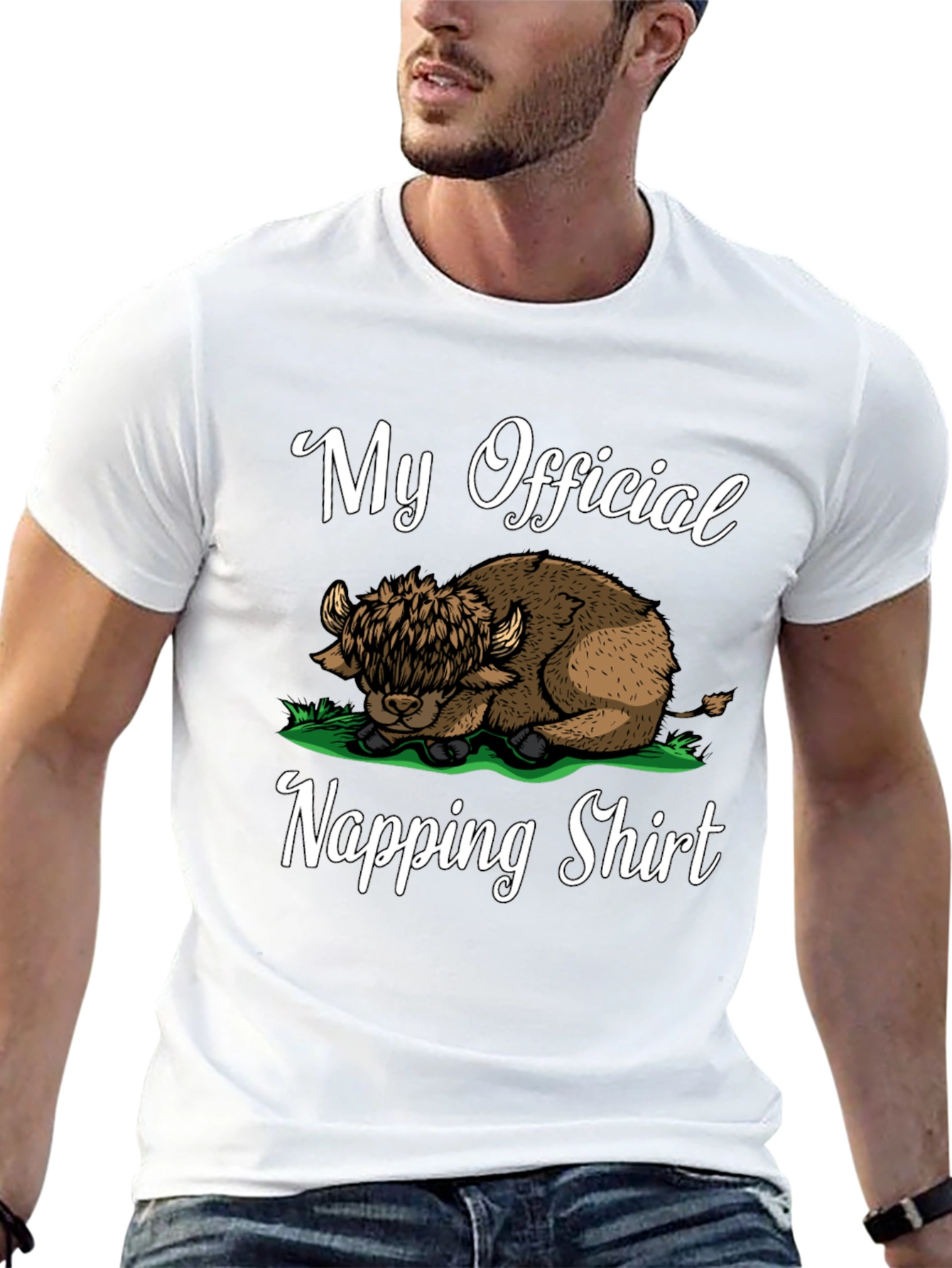 My Official Napping Shirt - Highland Cow Tee