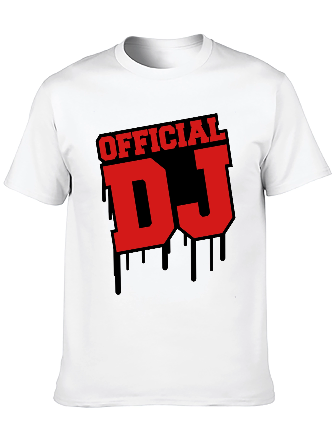 Official DJ Graphic Tee - Black Crew Neck T-Shirt