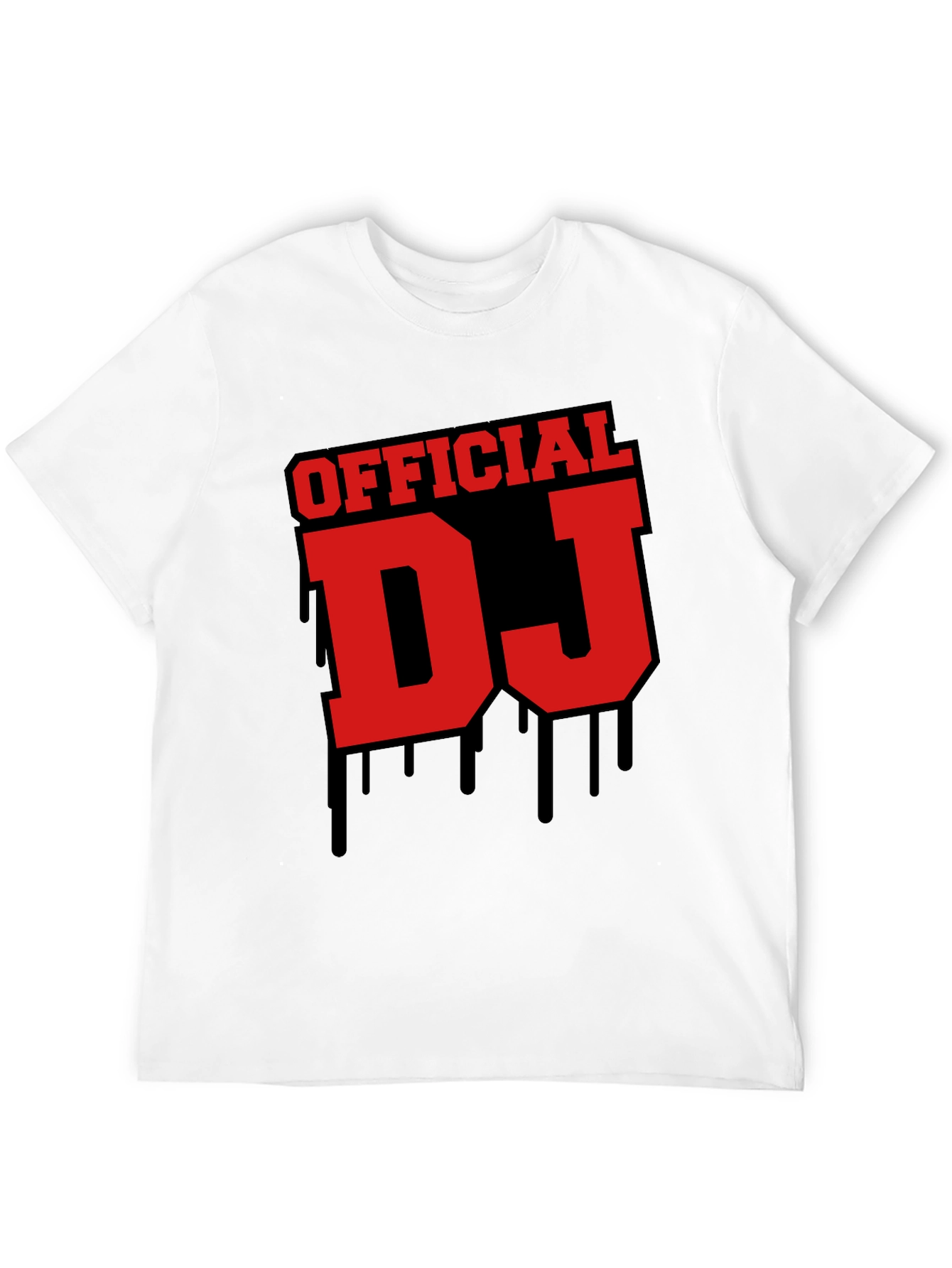 Official DJ Graphic Tee - Black Crew Neck T-Shirt