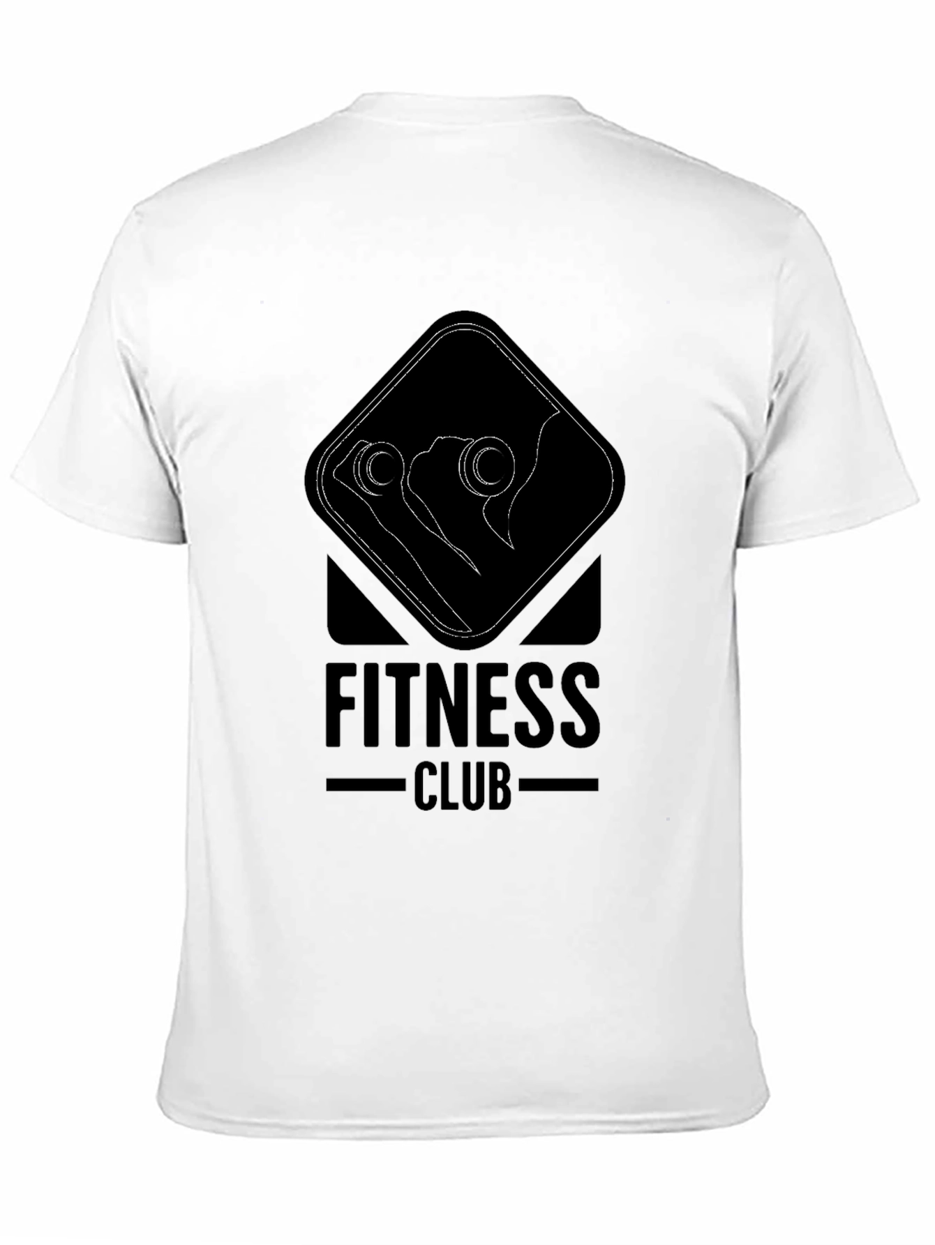 Fitness Club Graphic Print Black T-Shirt