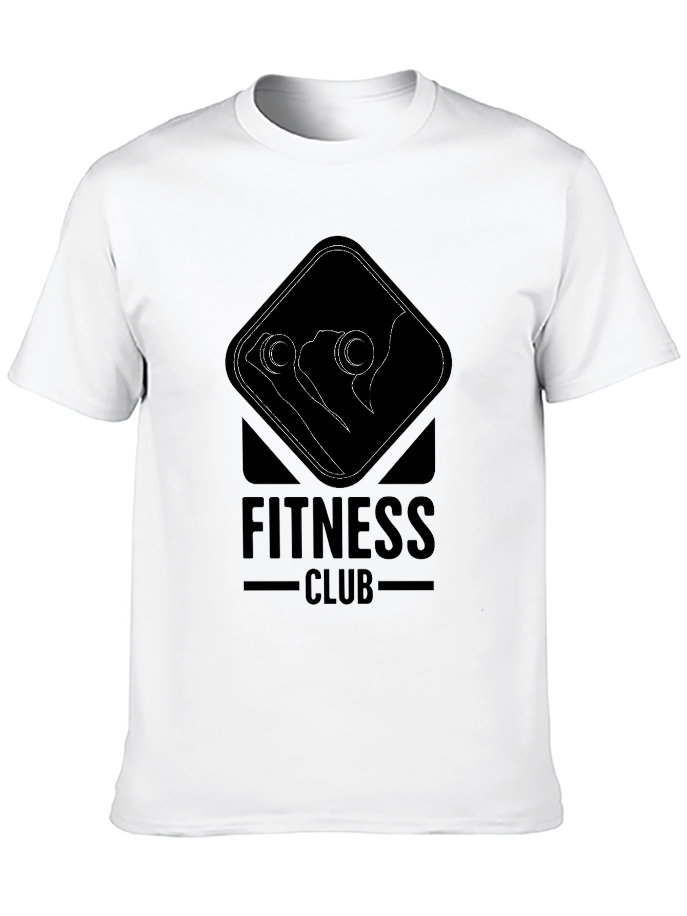 Fitness Club Graphic Print Black T-Shirt