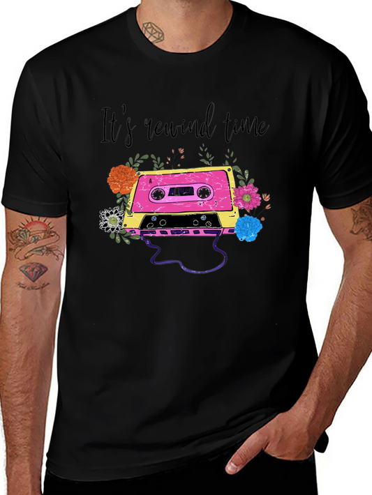 Its Rewind Time Cassette Tape T-Shirt
