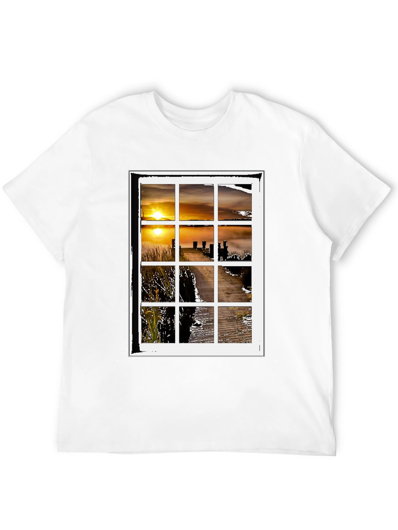 Sunset Window Graphic Tee - Unique Design