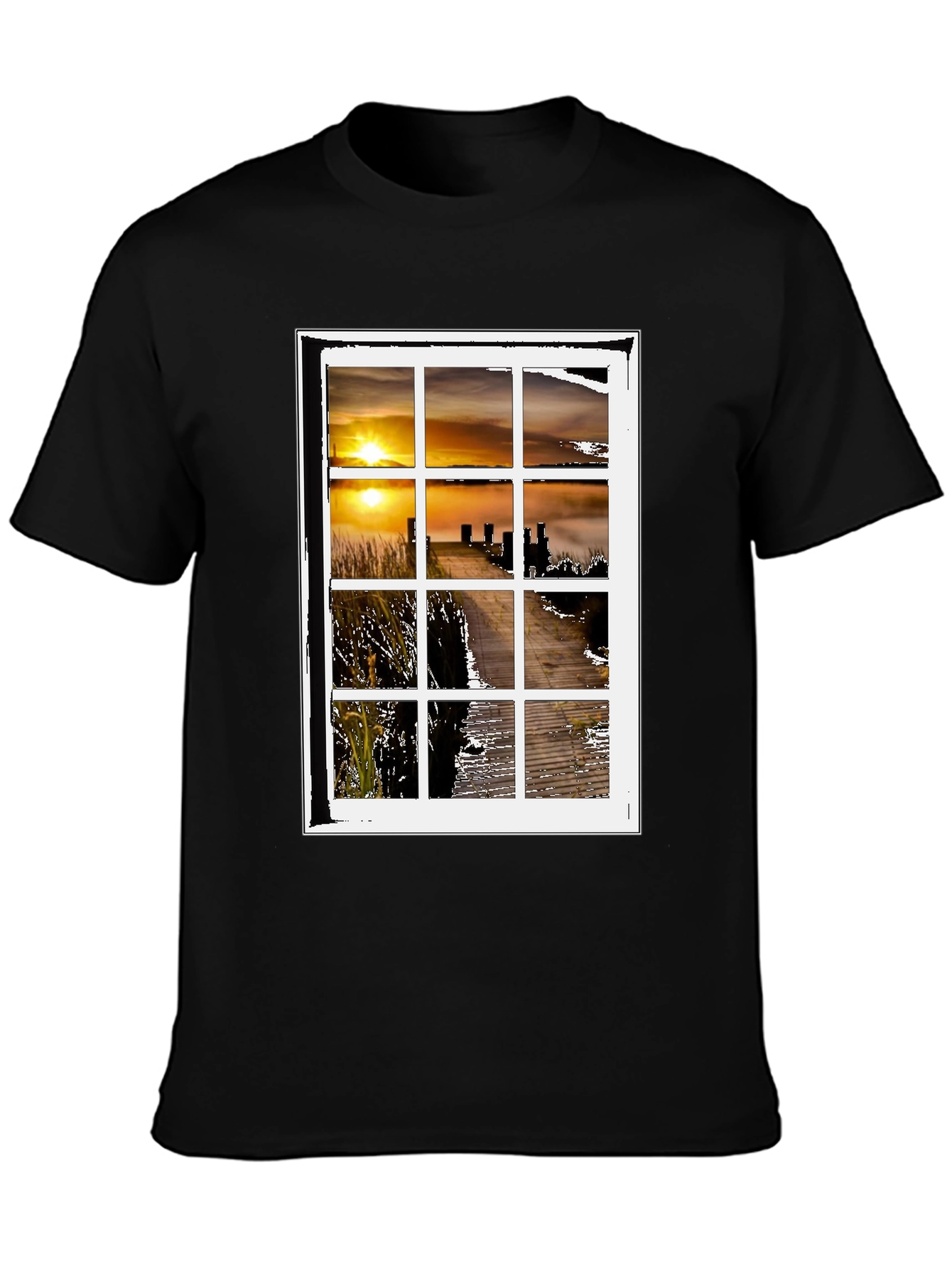 Sunset Window Graphic Tee - Unique Design