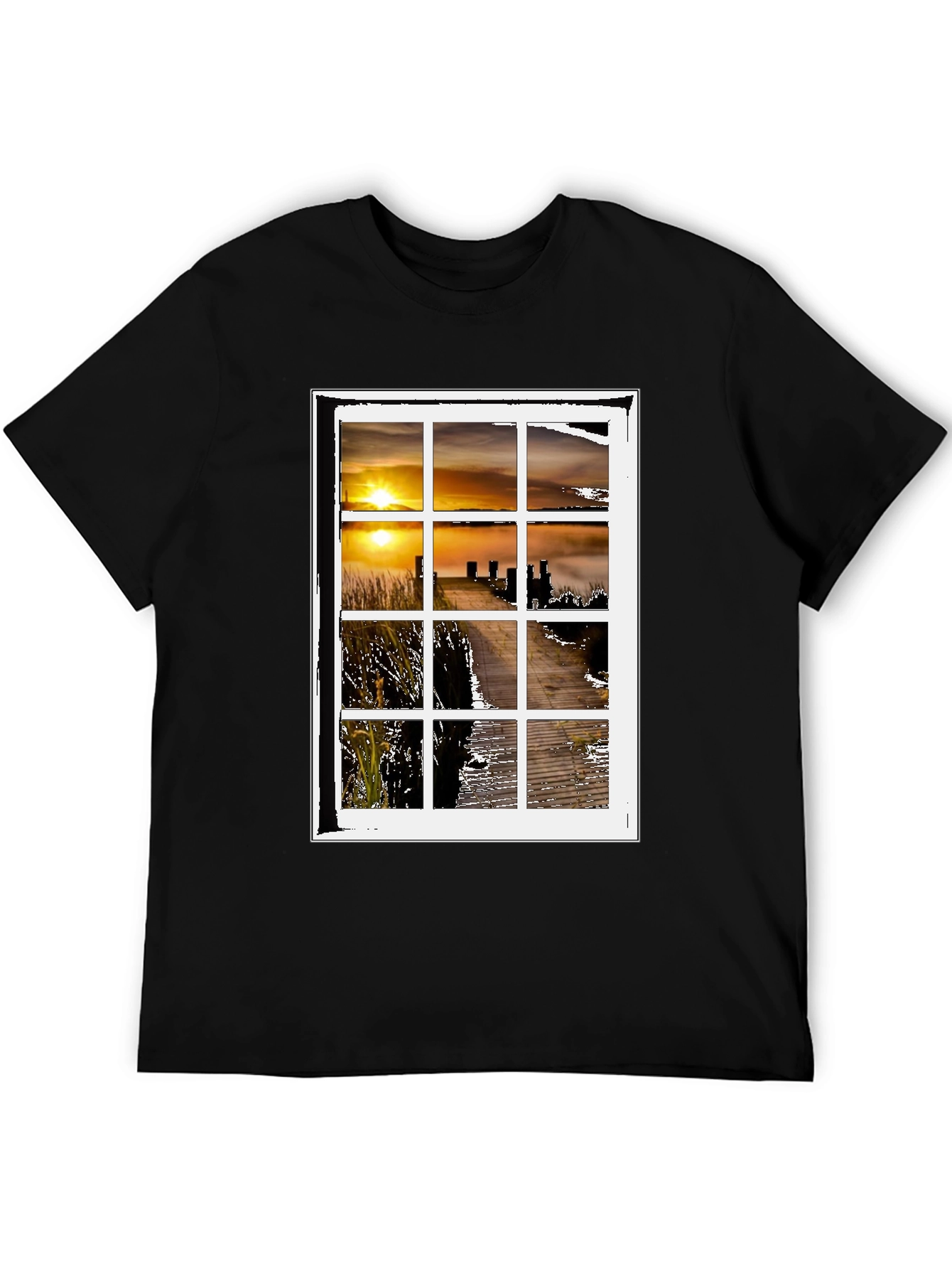 Sunset Window Graphic Tee - Unique Design