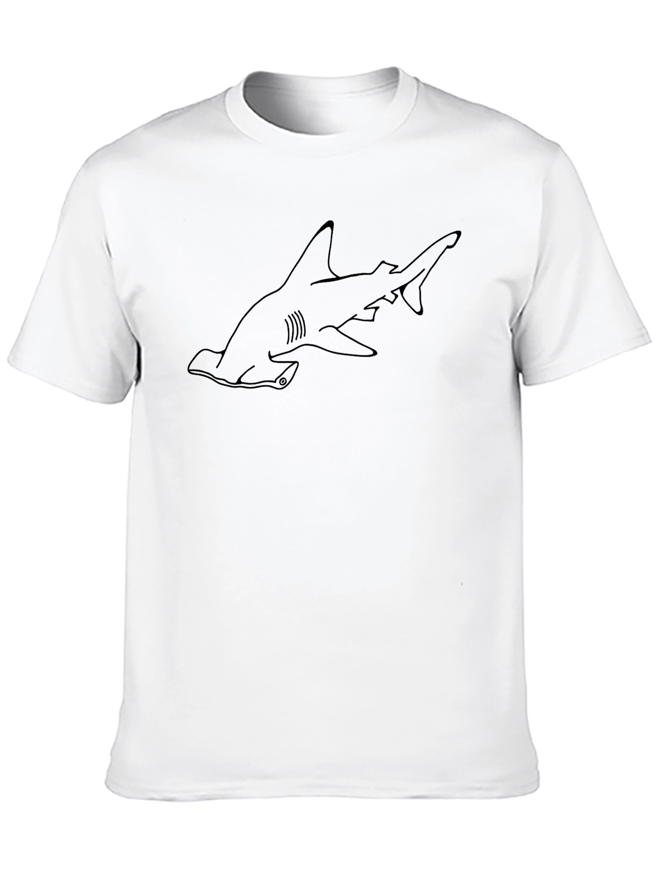 Hammerhead Shark Graphic T-Shirt - Black