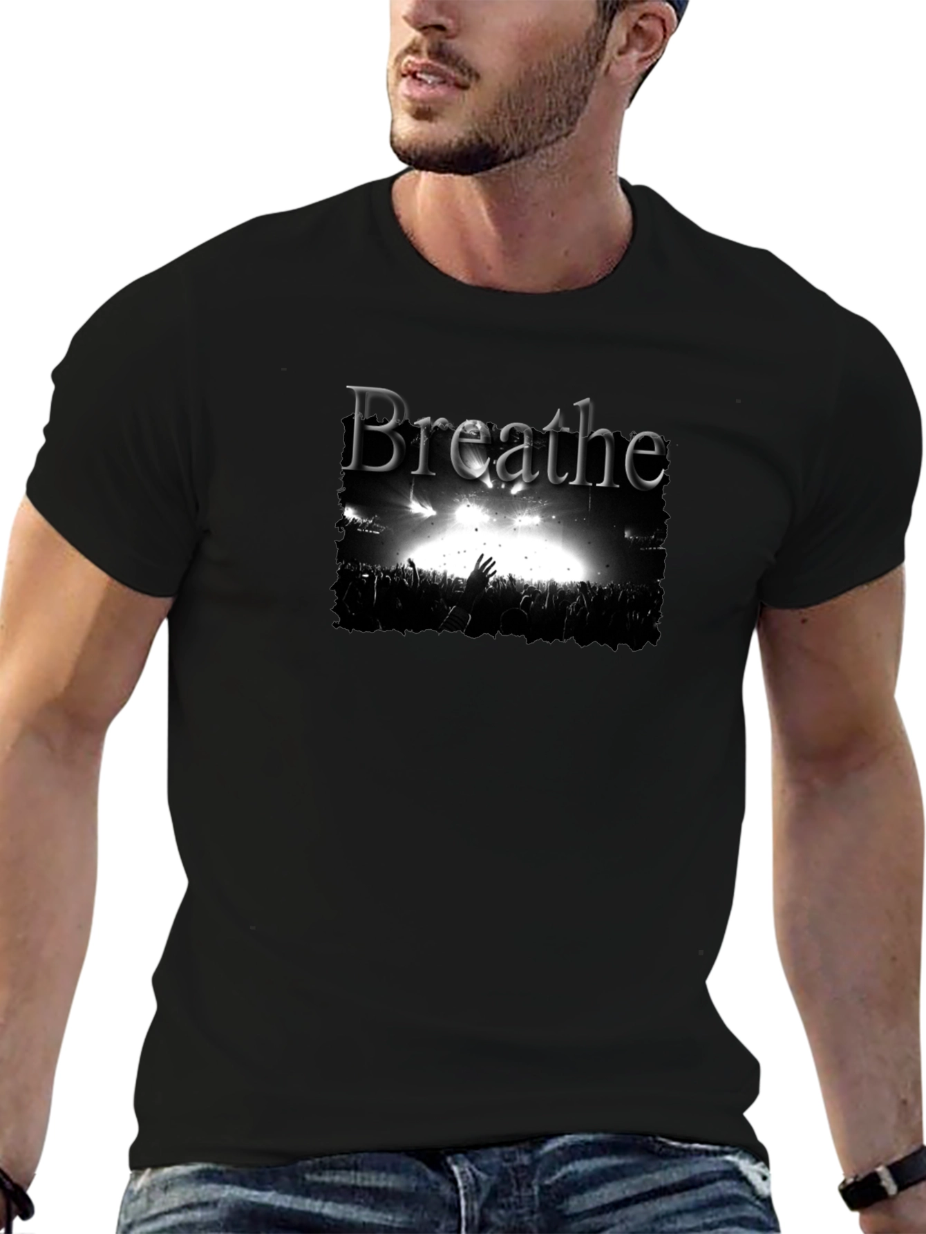 Breathe Concert Graphic Black T-Shirt