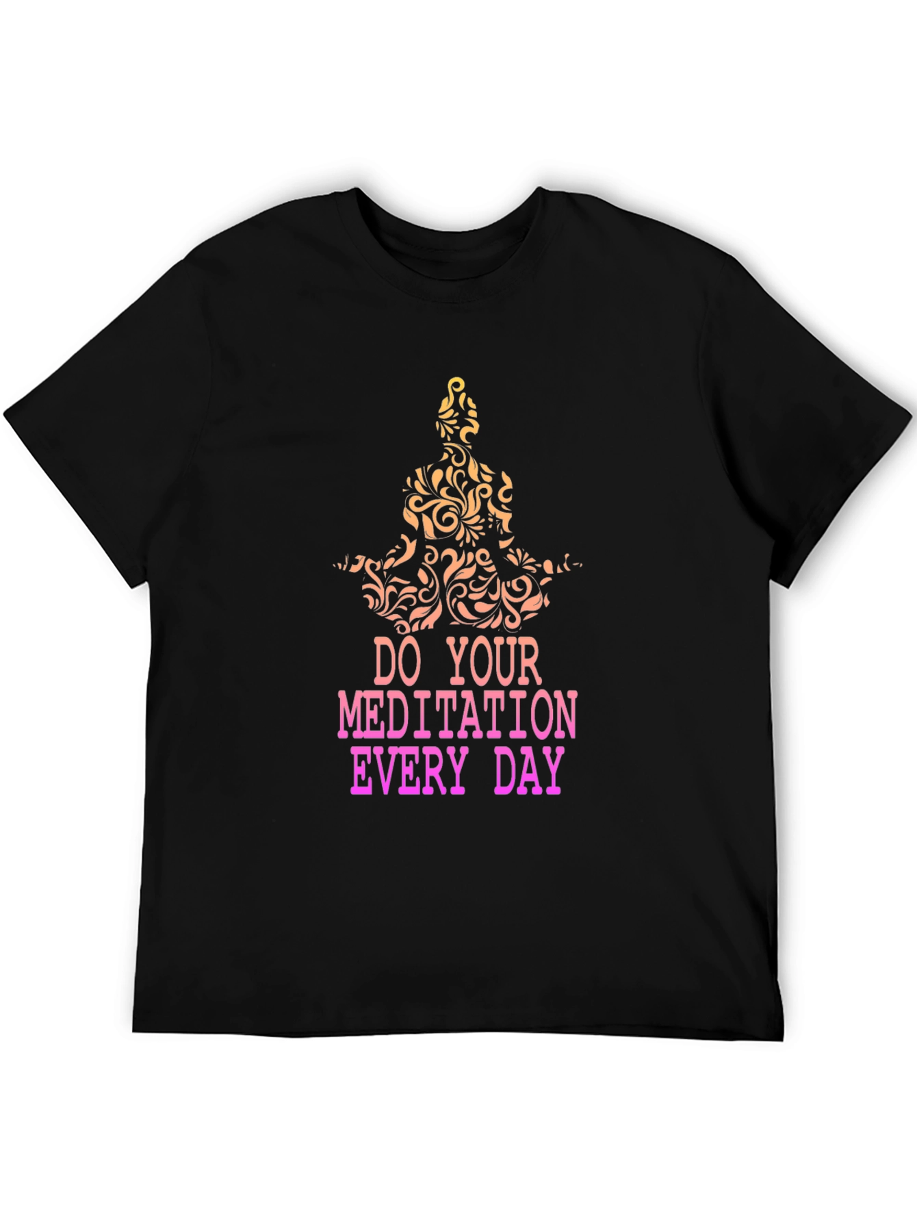 Meditate Daily Black Graphic Tee