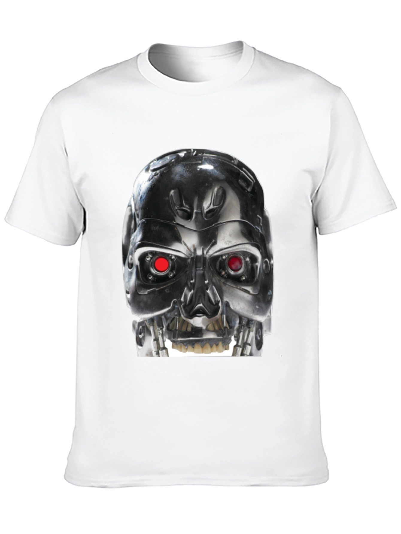 Terminator Robot Head Graphic Black T-Shirt
