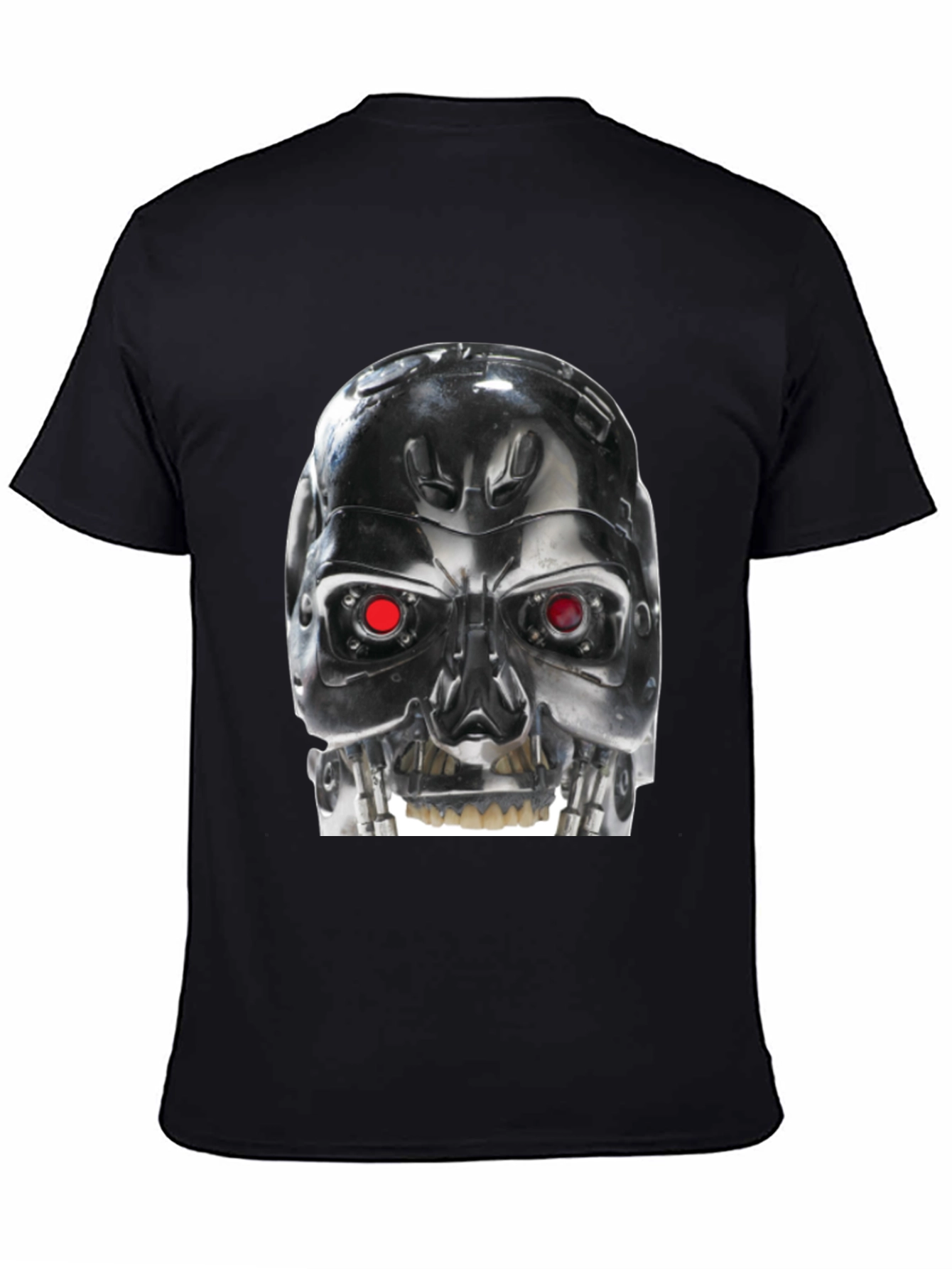 Terminator Robot Head Graphic Black T-Shirt
