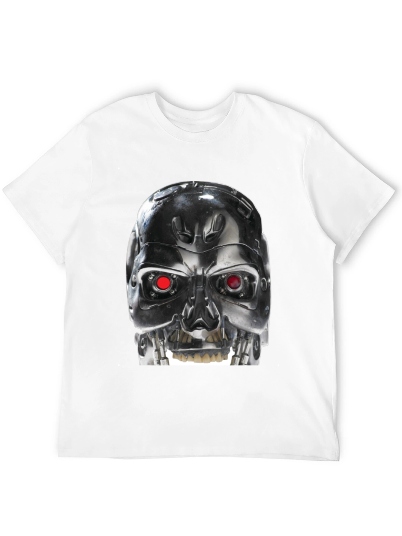 Terminator Robot Head Graphic Black T-Shirt