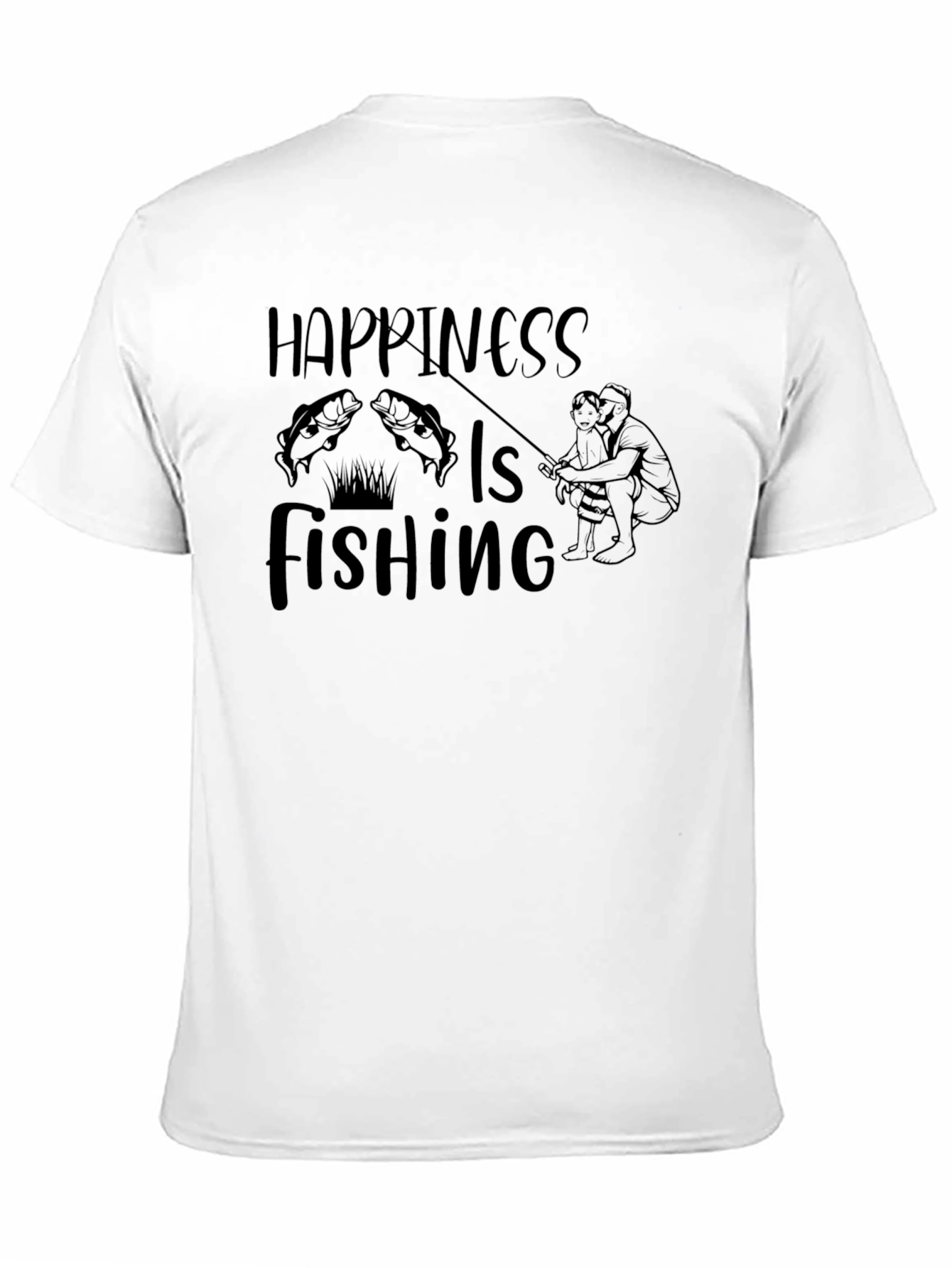 Happiness is Fishing Graphic Tee