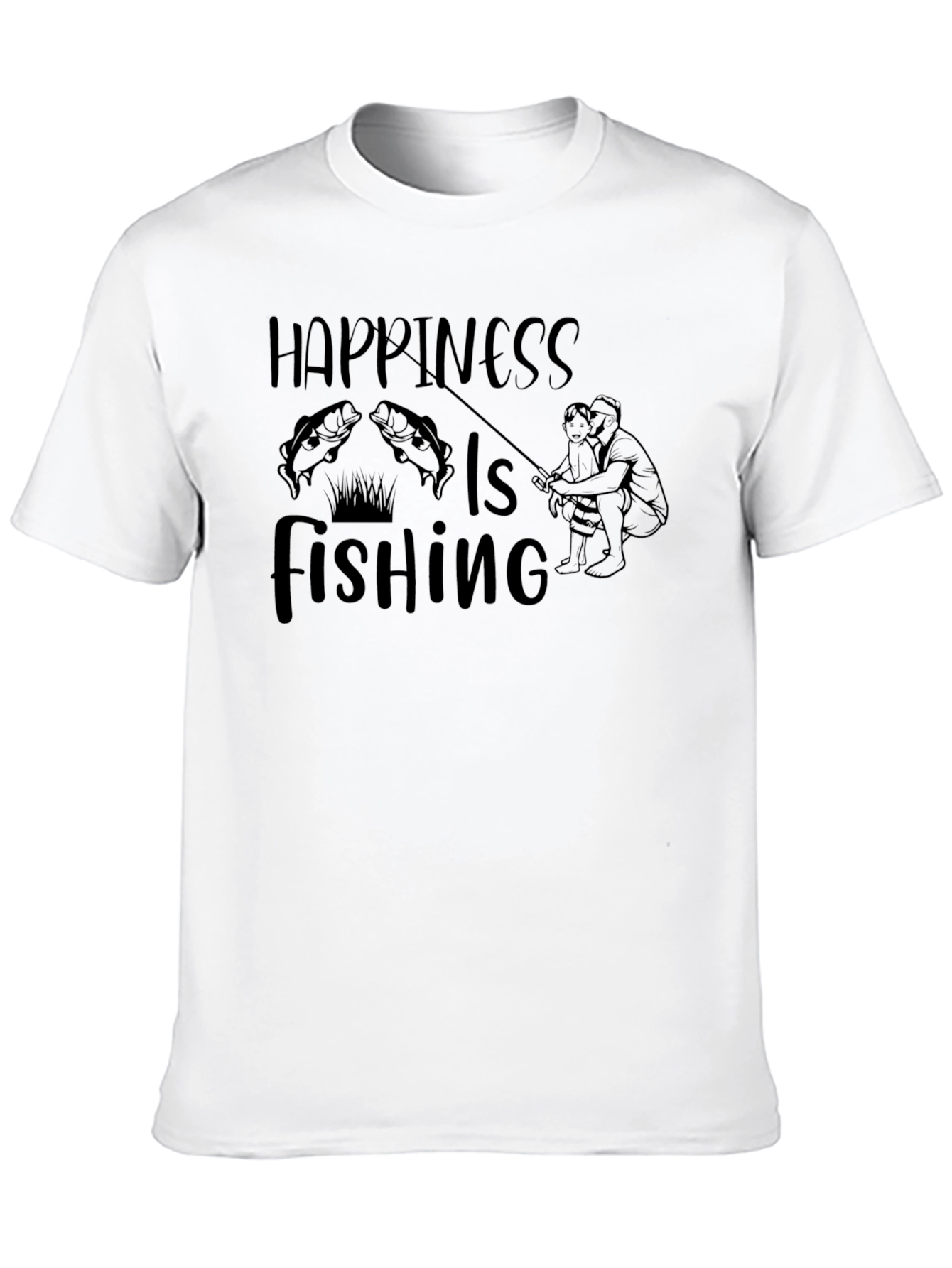 Happiness is Fishing Graphic Tee