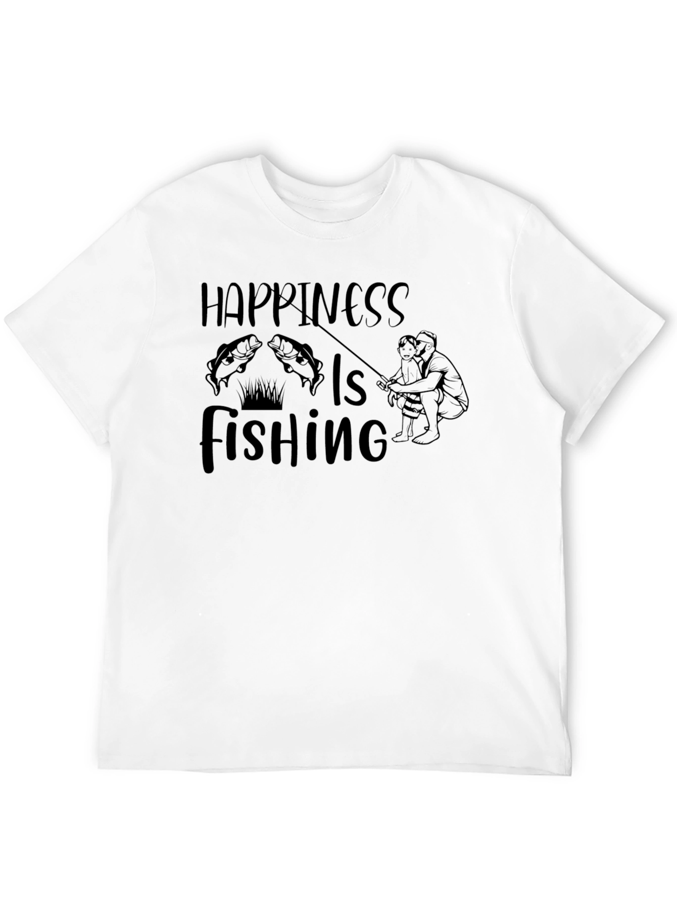 Happiness is Fishing Graphic Tee