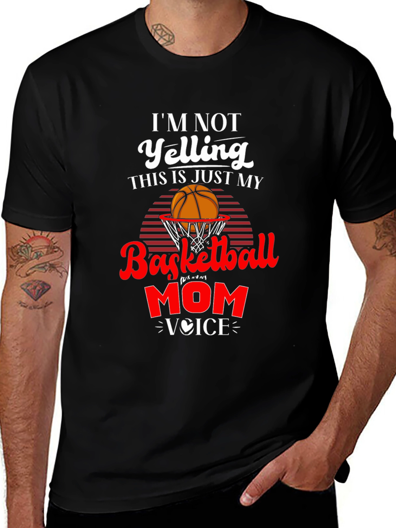 Basketball Mom Voice T-Shirt - Funny Graphic Tee