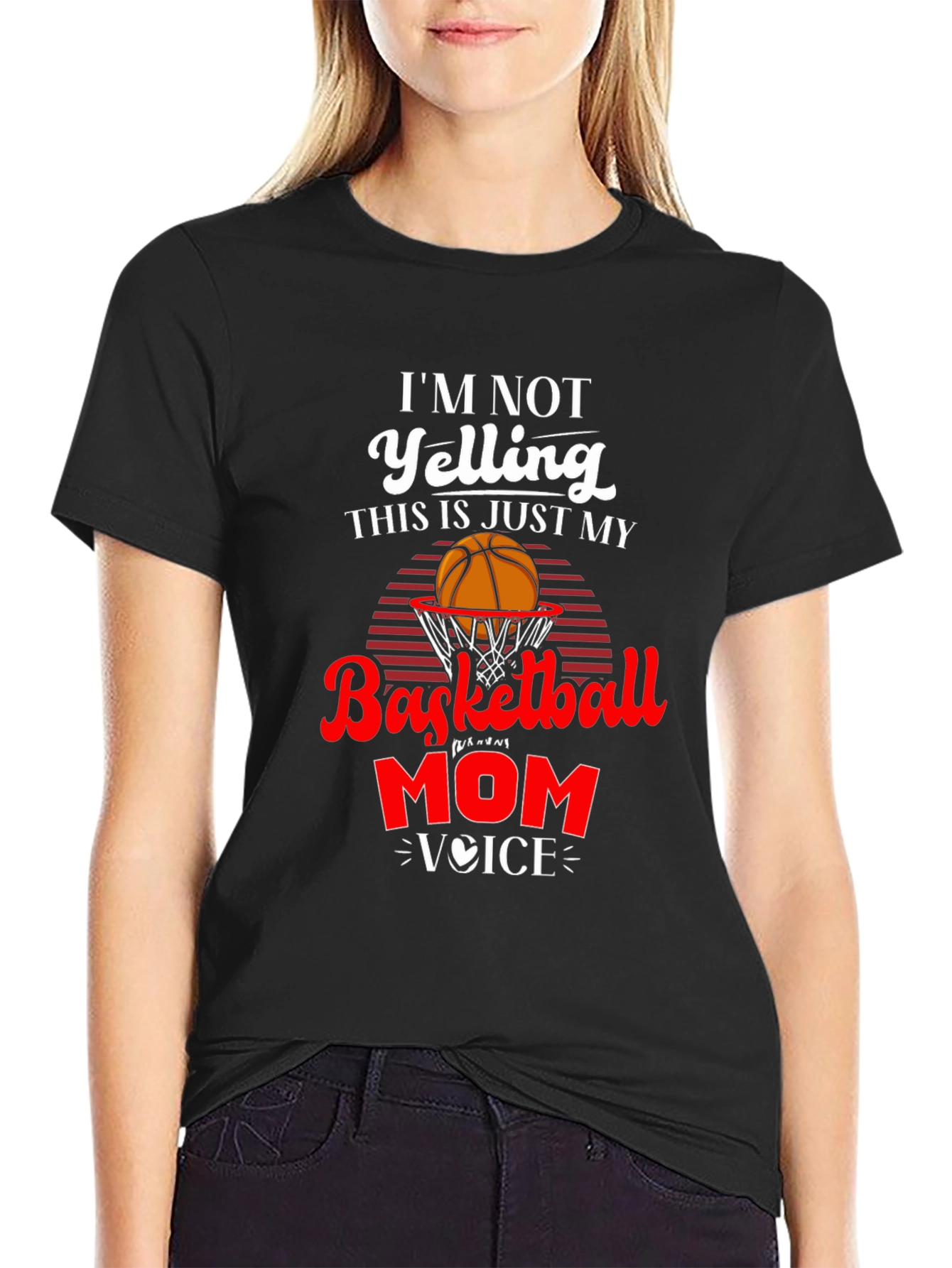Basketball Mom Voice T-Shirt - Funny Graphic Tee