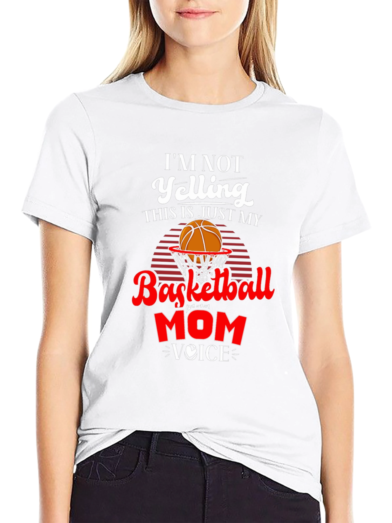 Basketball Mom Voice T-Shirt - Funny Graphic Tee