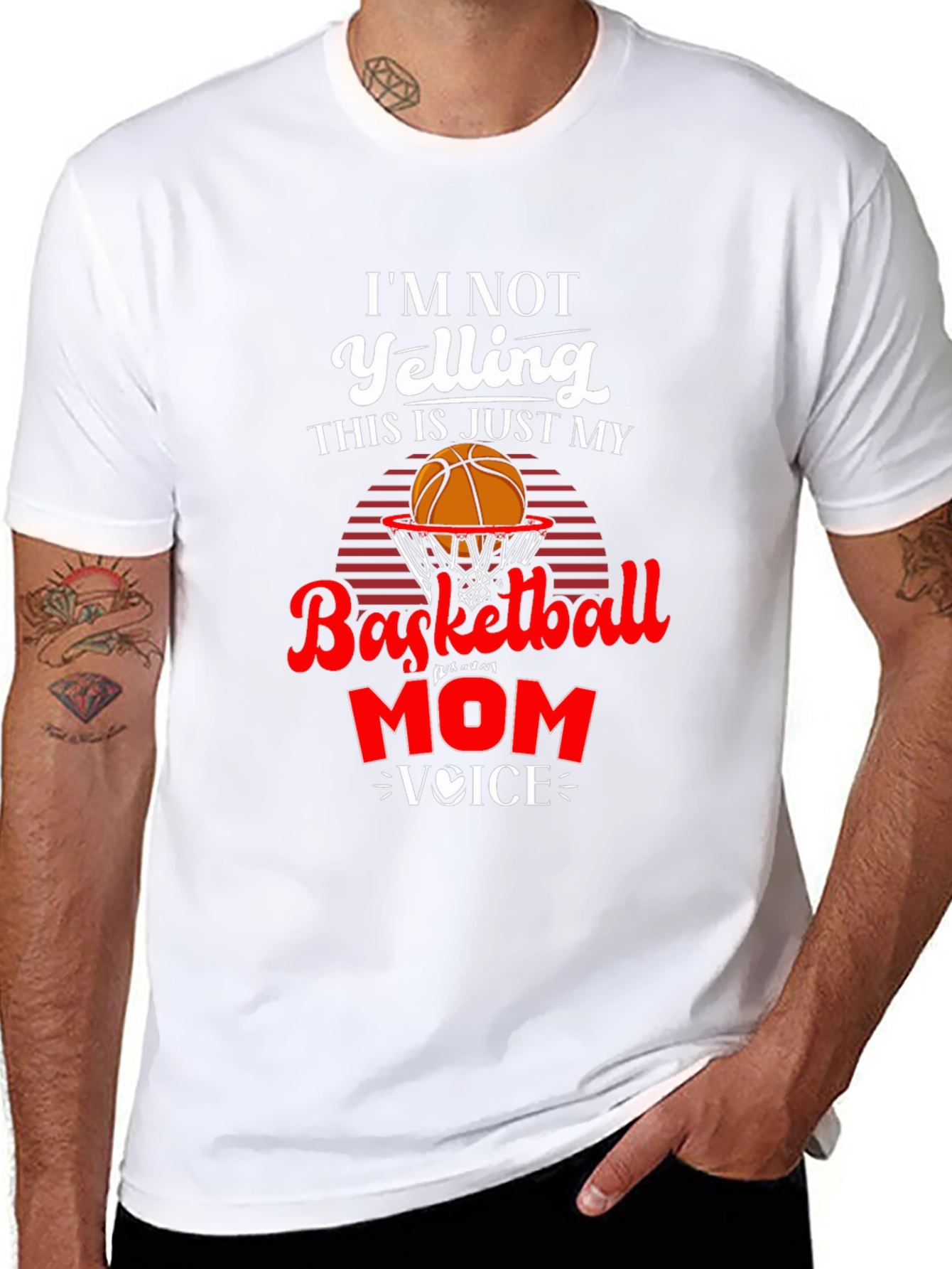 Basketball Mom Voice T-Shirt - Funny Graphic Tee