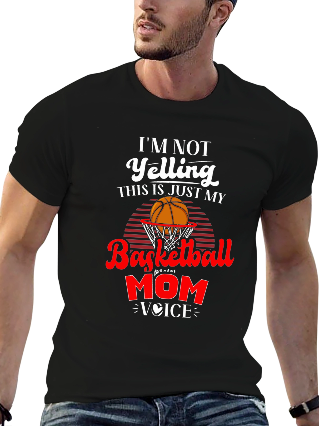 Basketball Mom Voice T-Shirt - Funny Graphic Tee