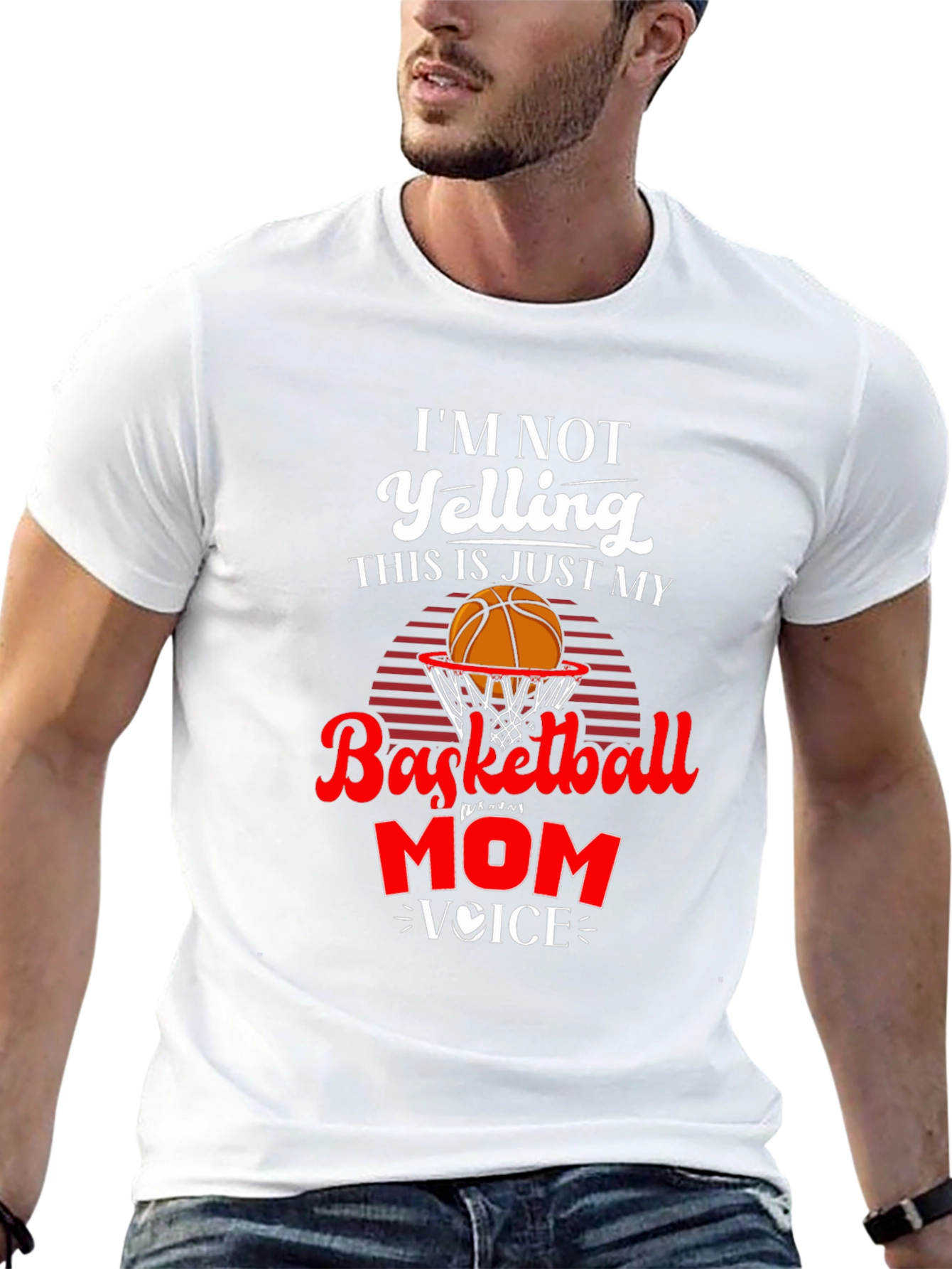 Basketball Mom Voice T-Shirt - Funny Graphic Tee