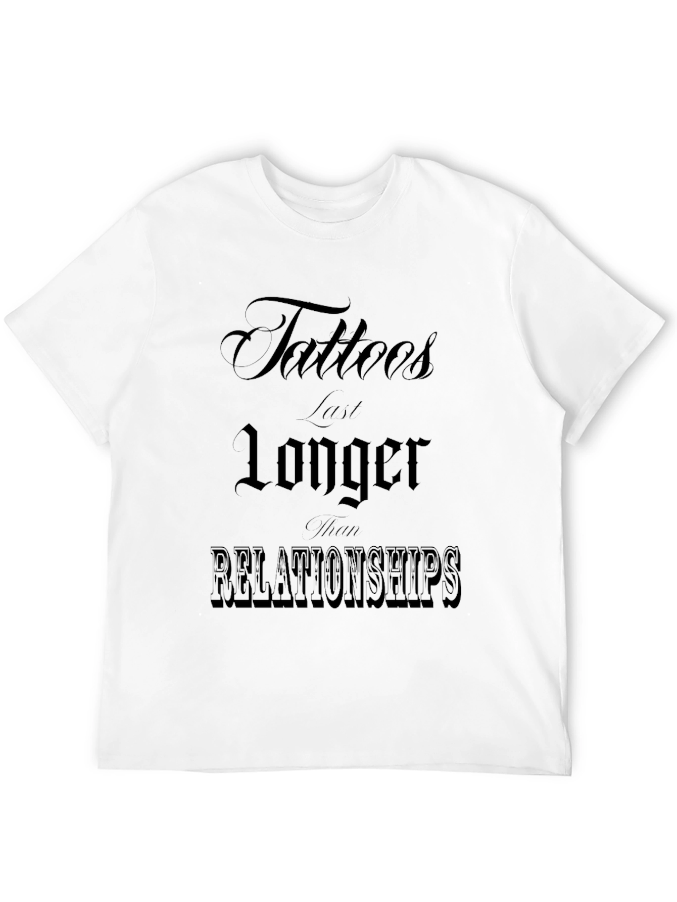 Tattoos Last Longer Graphic Tee - Black