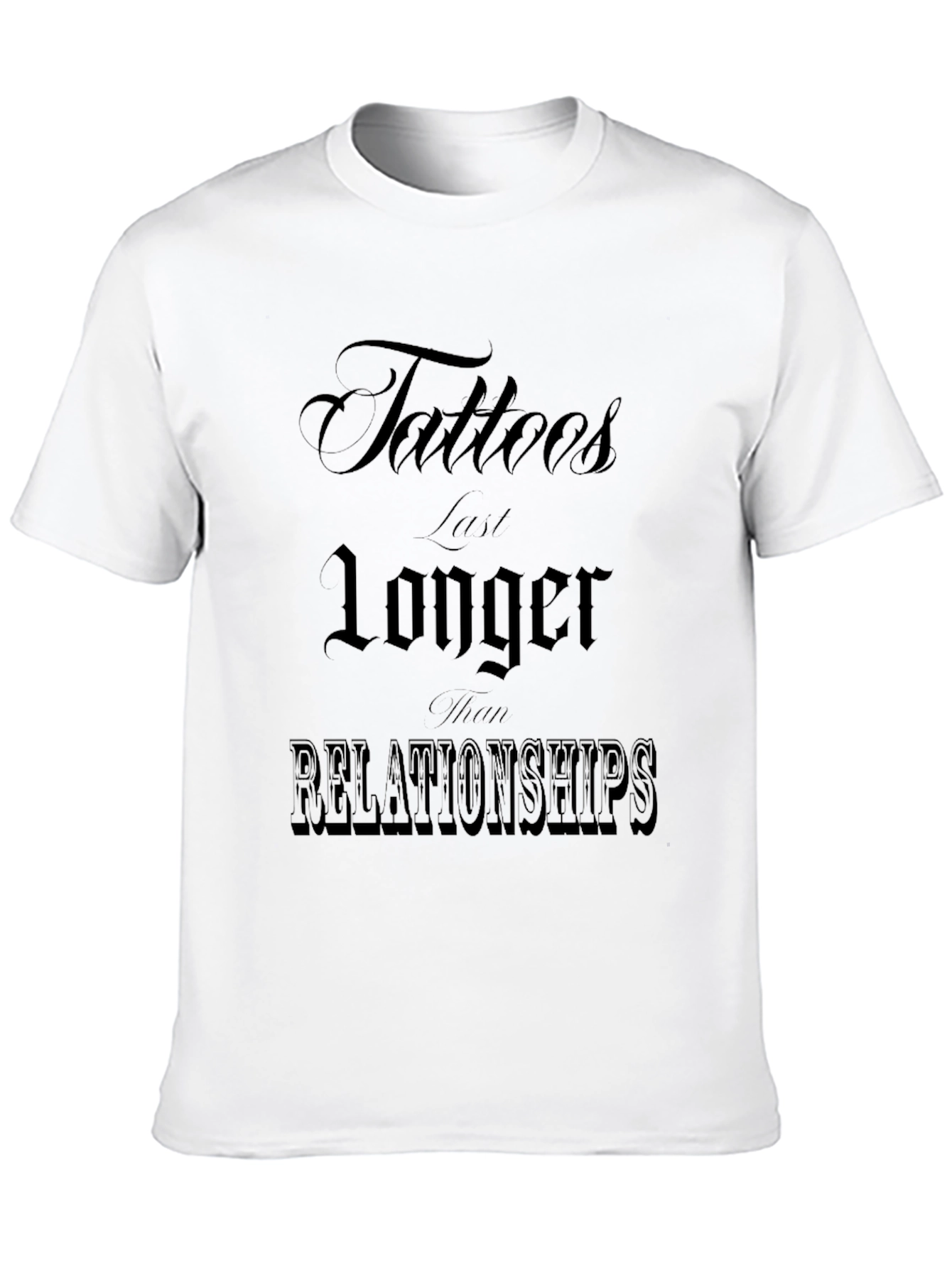 Tattoos Last Longer Graphic Tee - Black