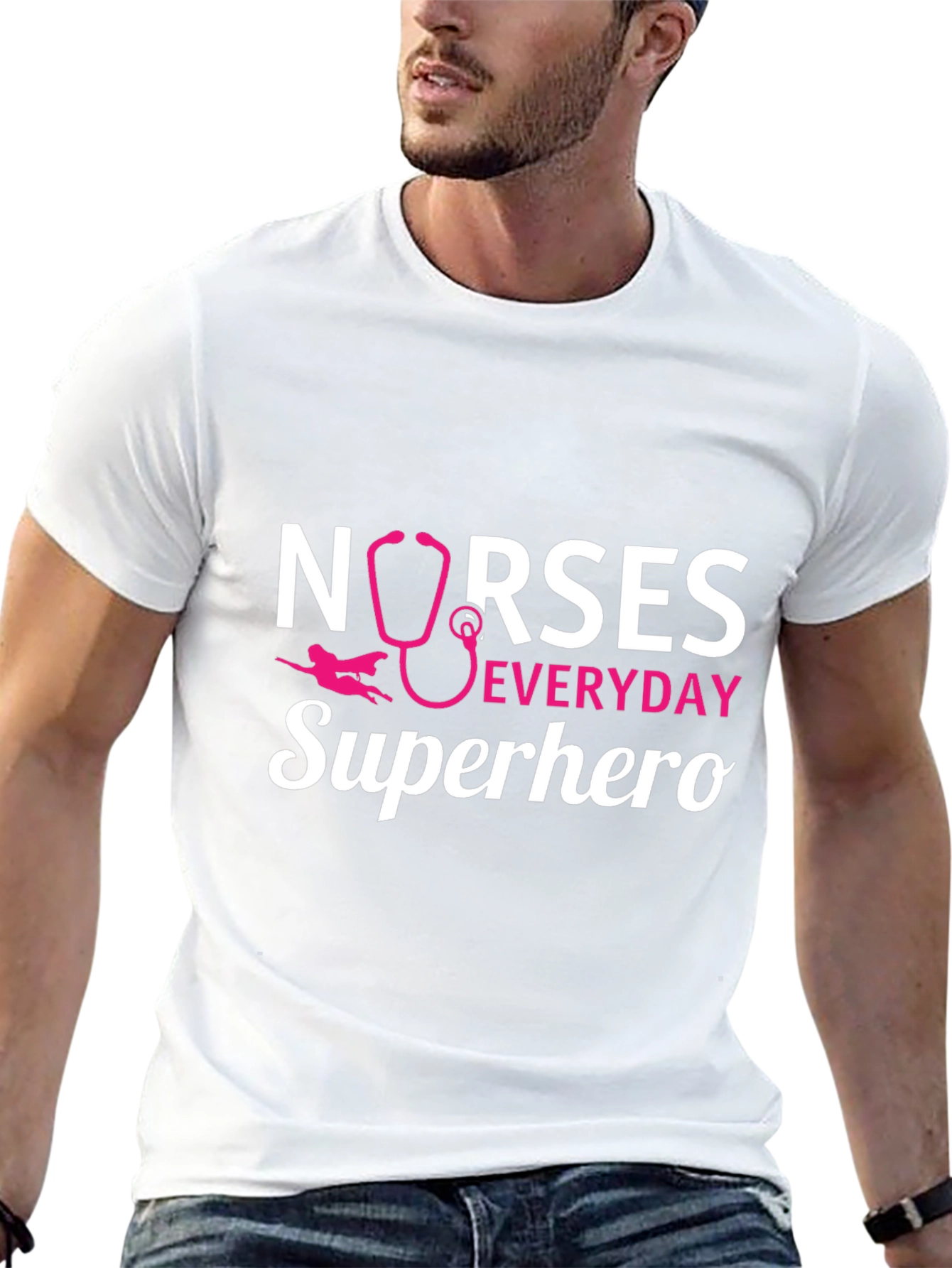 Nurses Everyday Superhero T-Shirt - Black