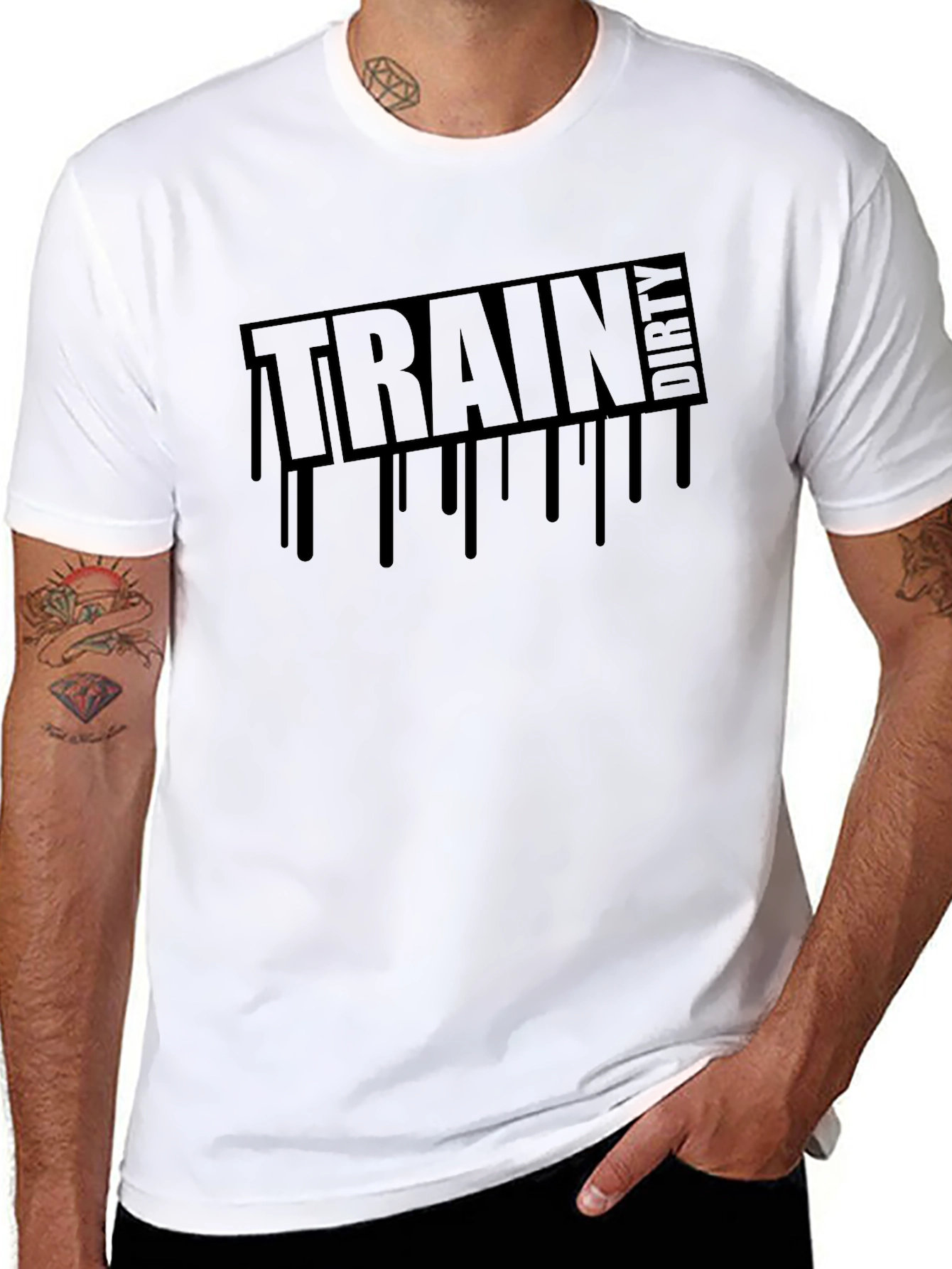 Train Dirty Black Graphic Tee