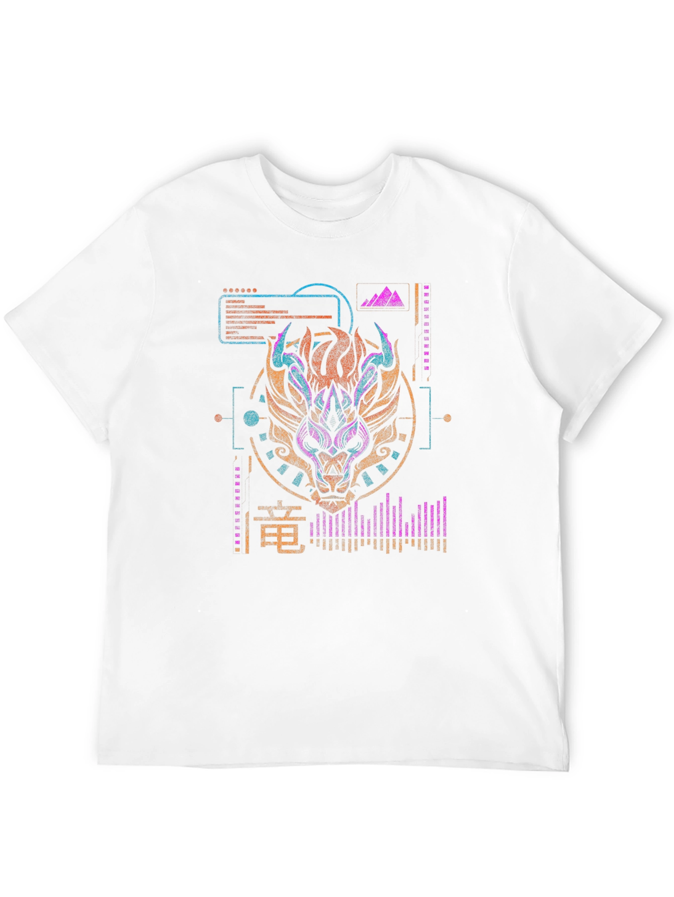 Cyberpunk Dragon Graphic Tee - Modern Style