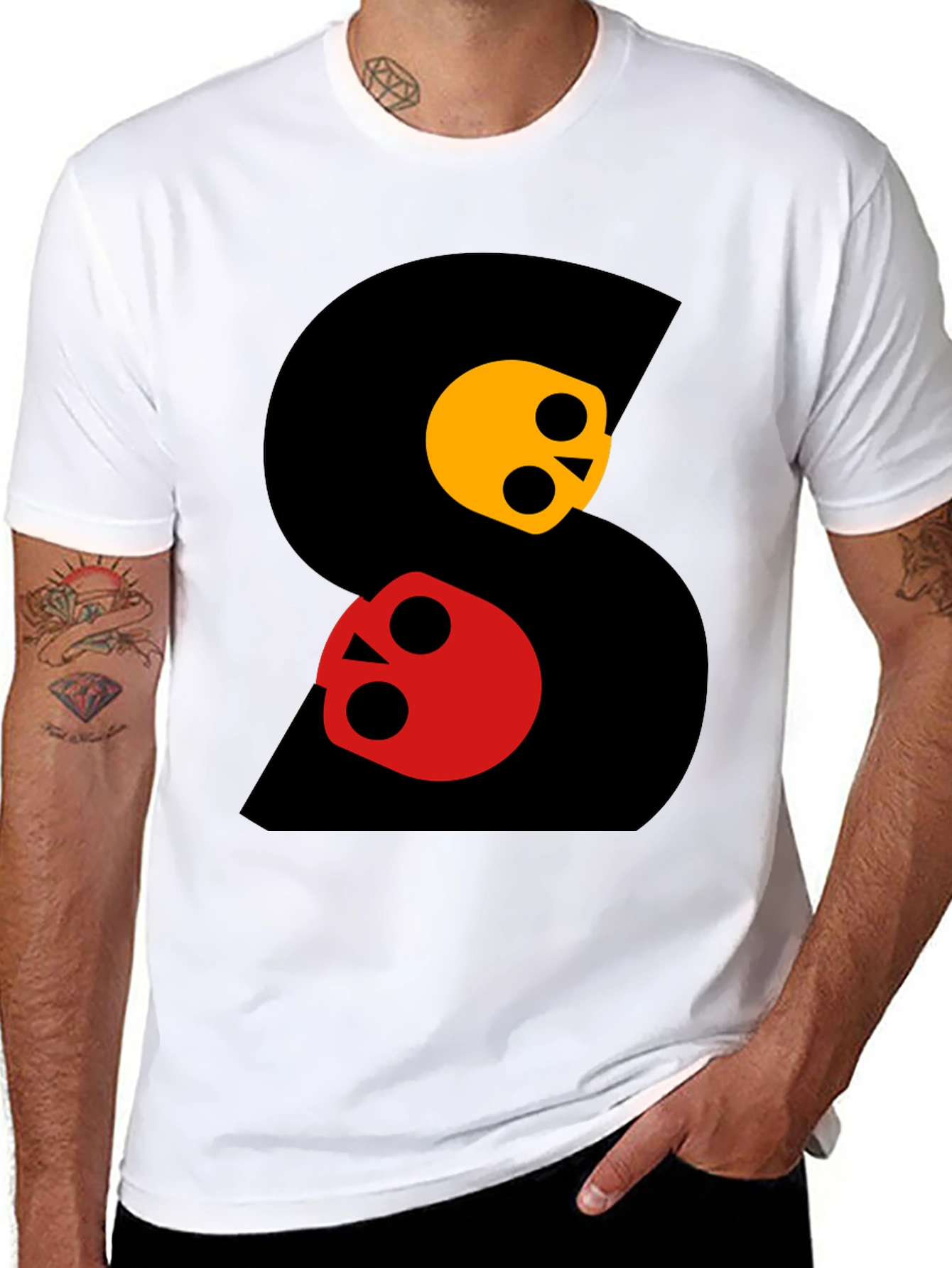 Skull S Graphic Tee - Mens Black T-Shirt