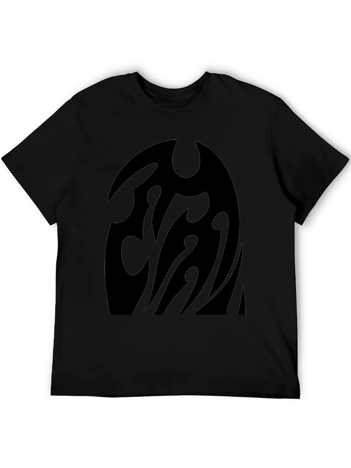 Black Graphic Tee - Abstract Dark Design T-Shirt