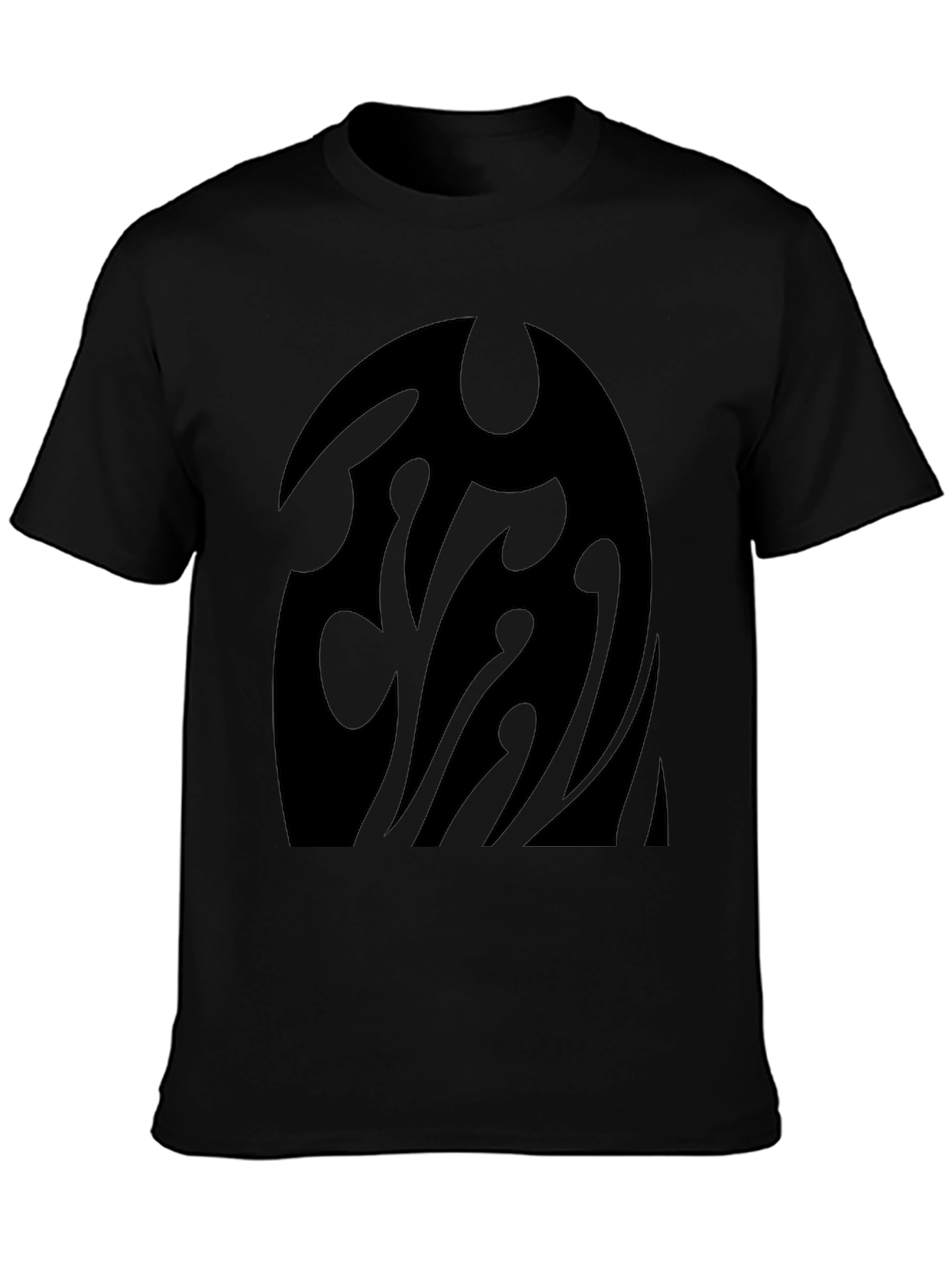 Black Graphic Tee - Abstract Dark Design T-Shirt