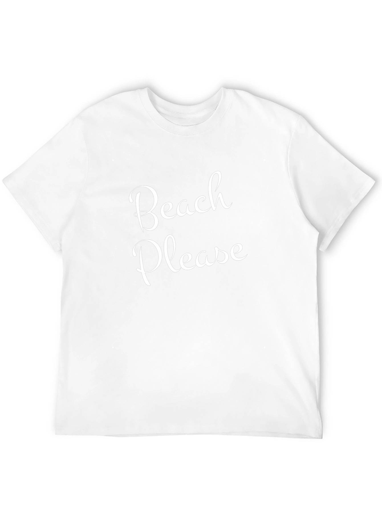 Beach Please Graphic Tee - Black Cotton T-Shirt