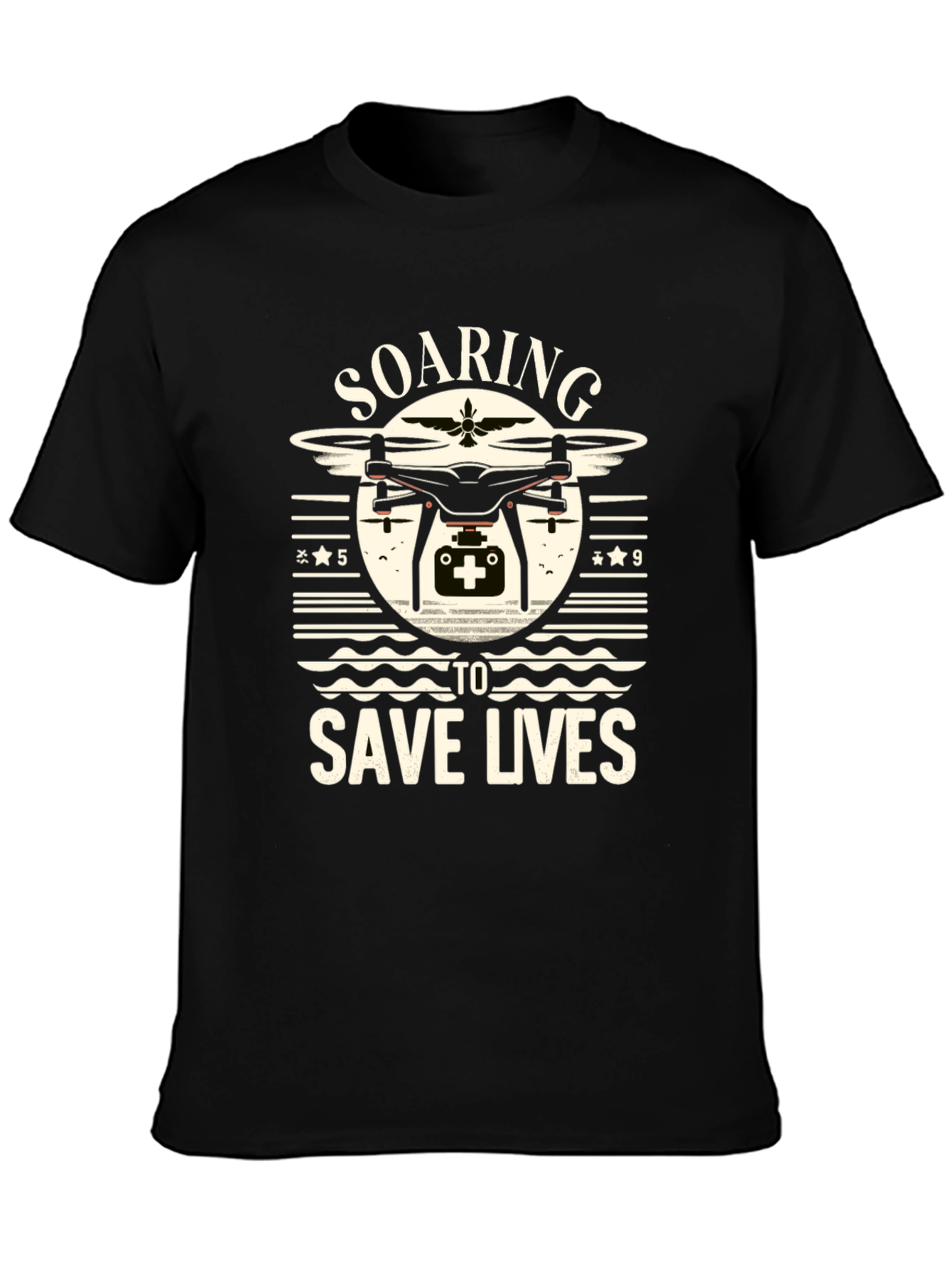 Soaring To Save Lives Drone Graphic T-Shirt
