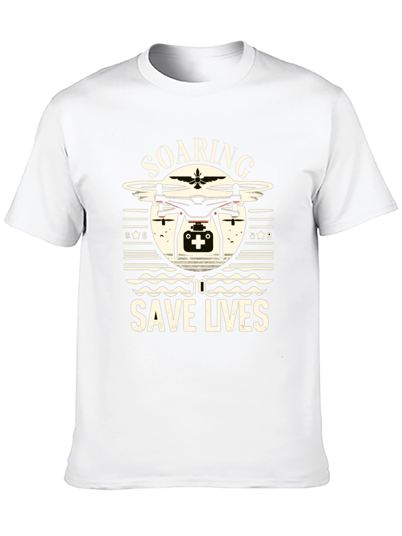 Soaring To Save Lives Drone Graphic T-Shirt