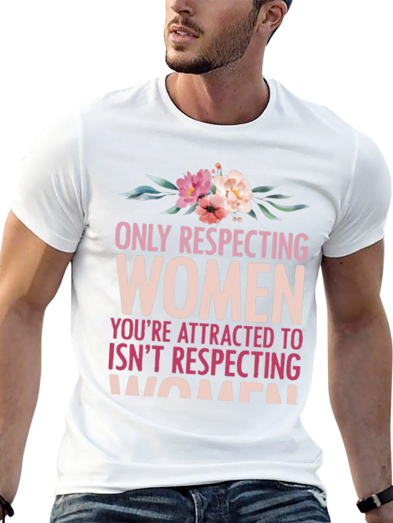 Respect Women Graphic Tee - Floral Design