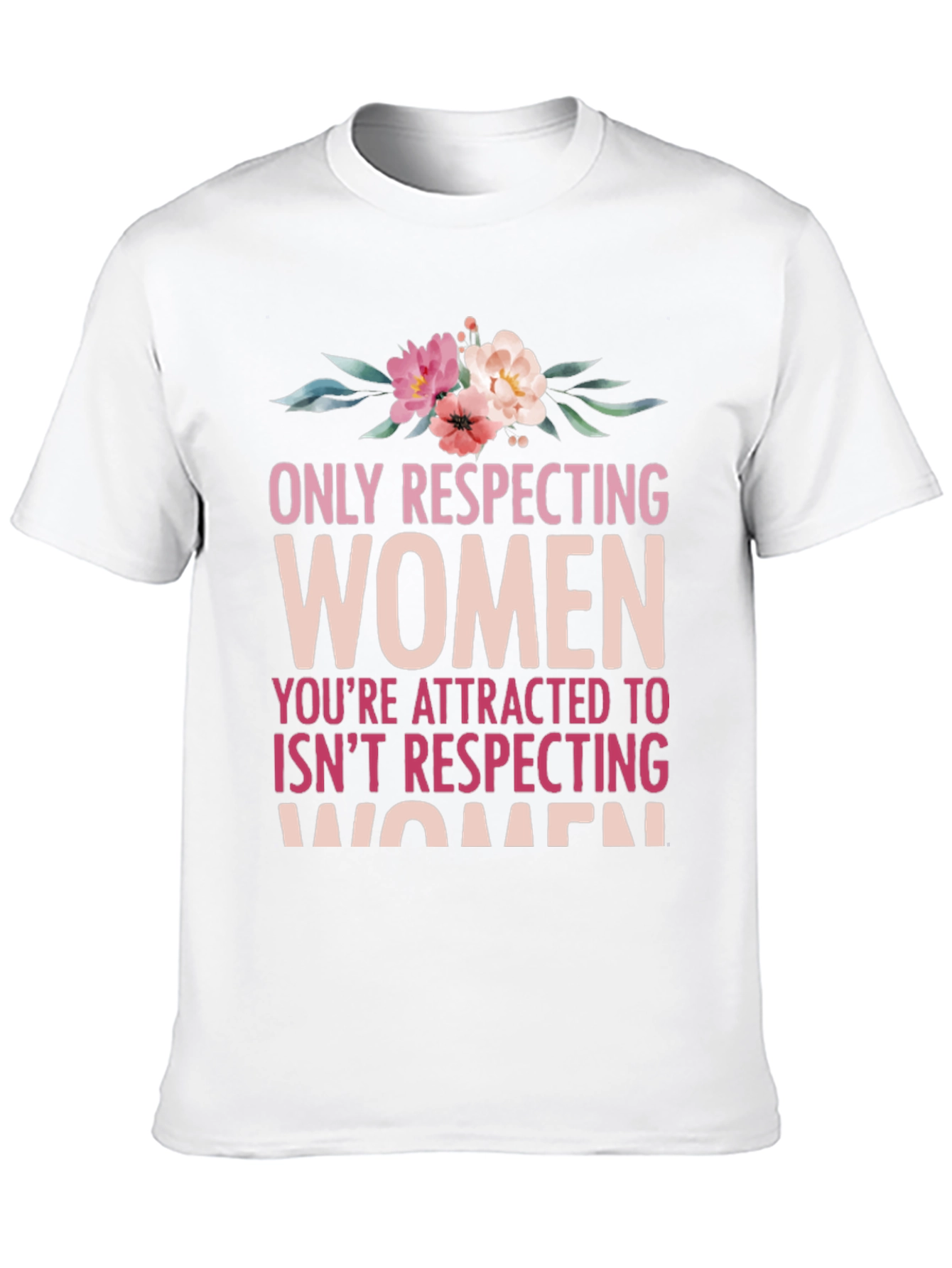 Respect Women Graphic Tee - Floral Design