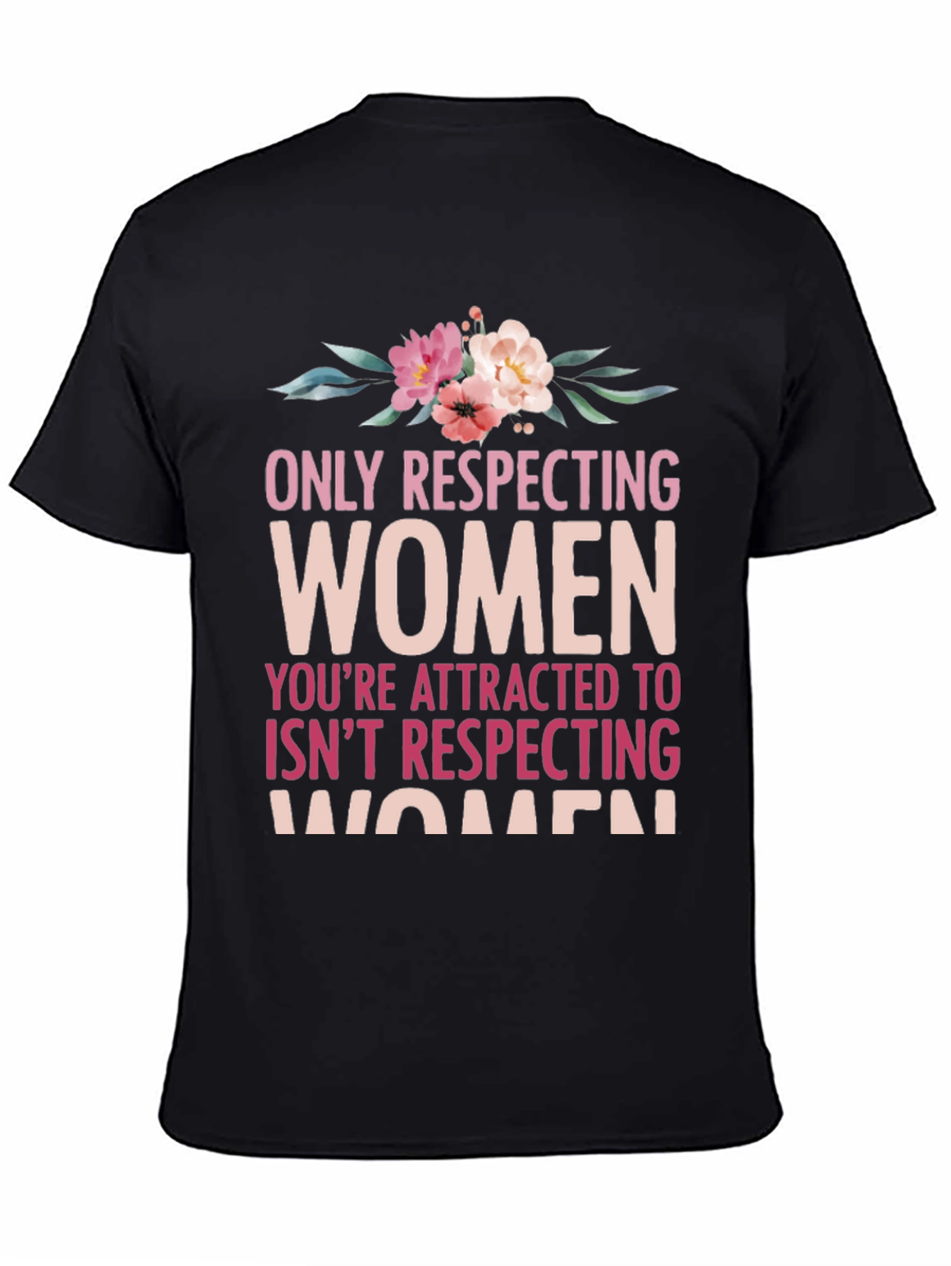 Respect Women Graphic Tee - Floral Design