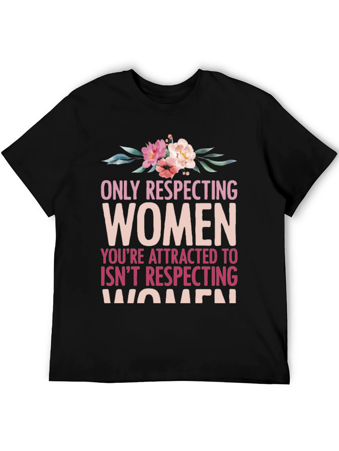 Respect Women Graphic Tee - Floral Design